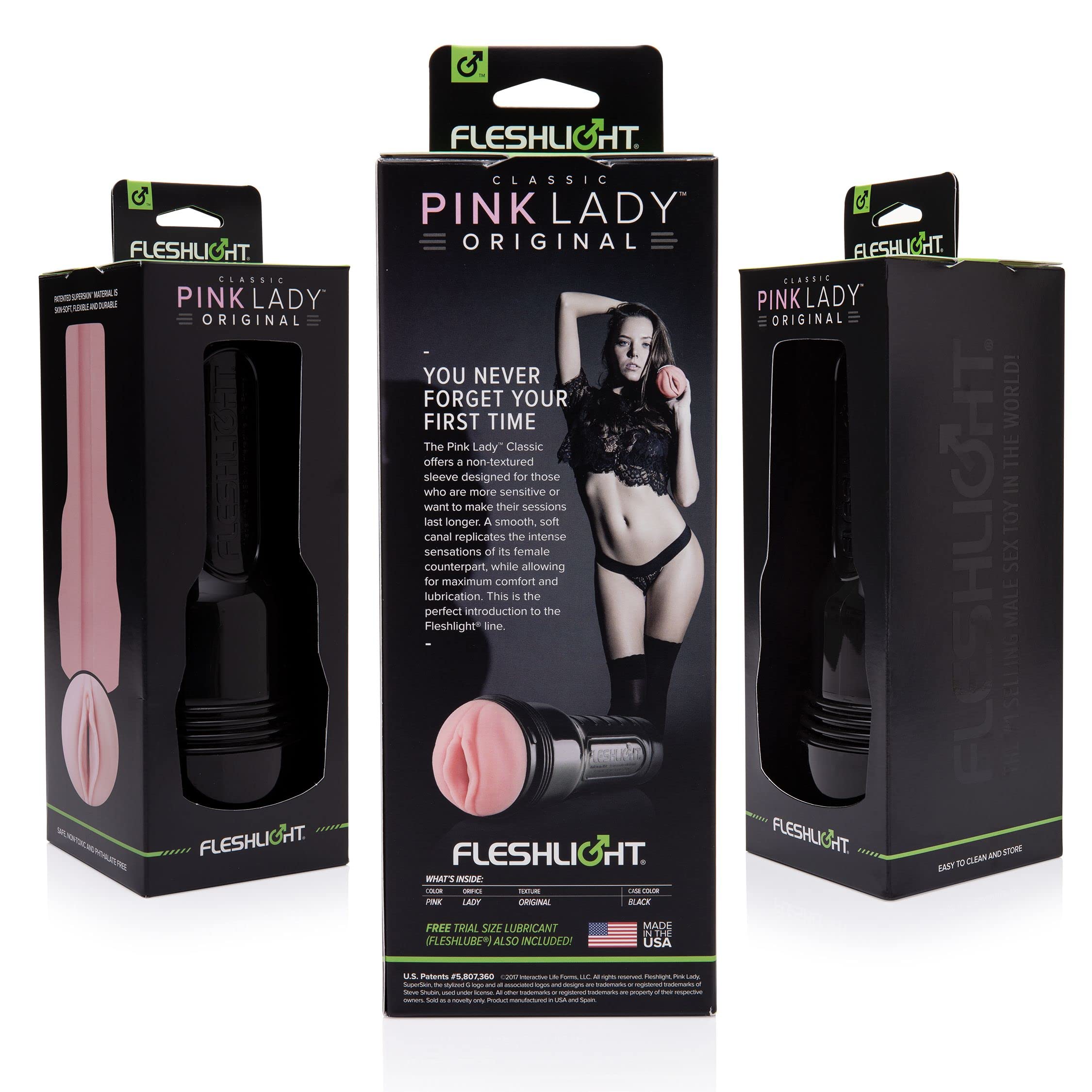 Fleshlight Pink Lady Original Male Masturbation Toy - Realistic Feel for Discreet Solo Pleasure & Enhanced Stamina Training