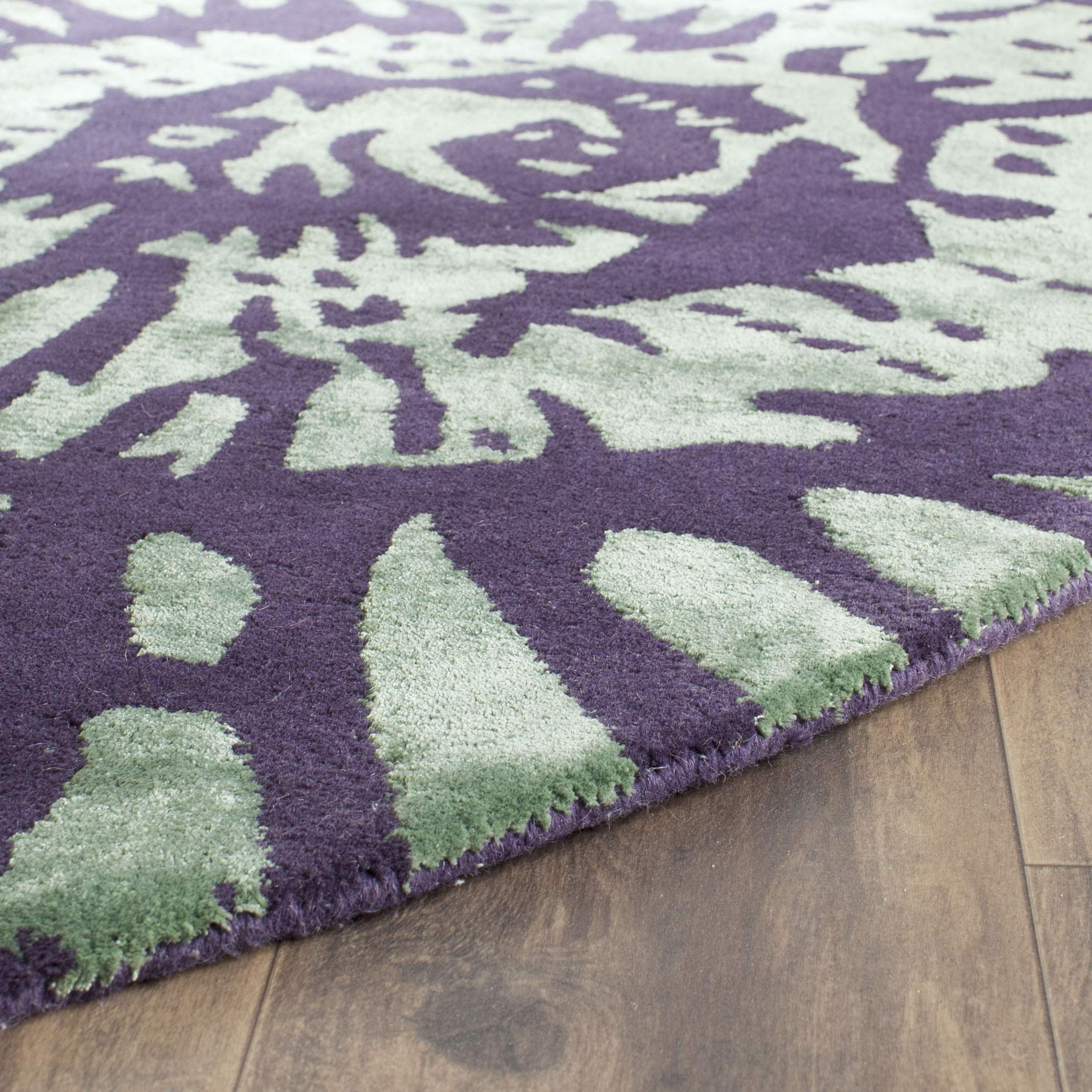 SAFAVIEH Capri Collection 7' Round Lavender/Sage CPR411C Handmade Premium Wool Area Rug - Soft Boho Chic Living Room & Bedroom Decor
