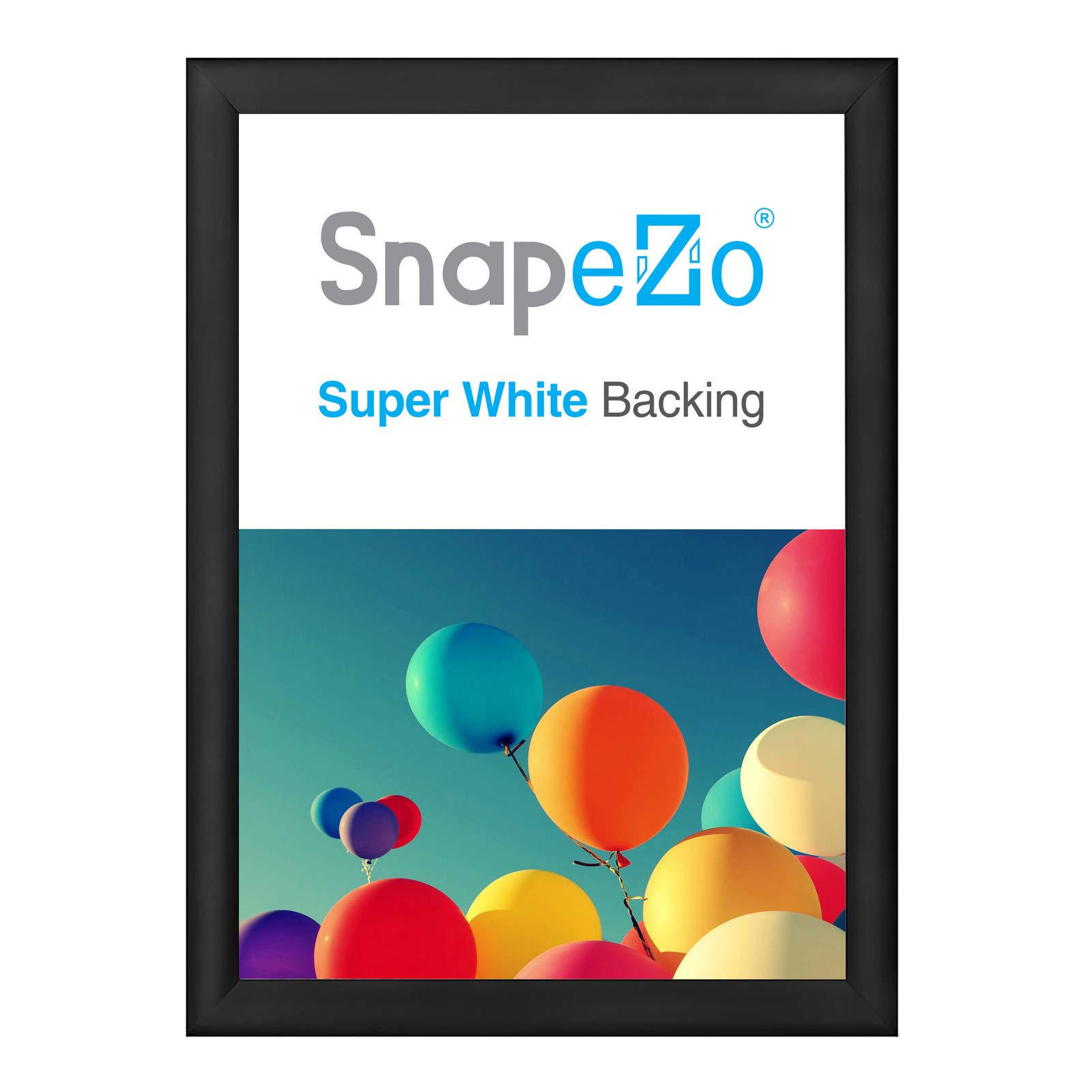SnapeZo 29x40 Inches Black Aluminum Poster Frame - 1.2 Inch Front-Loading Snap Frame for Wall Mounting | Premium Series for Home, Office & Commercial Displays
