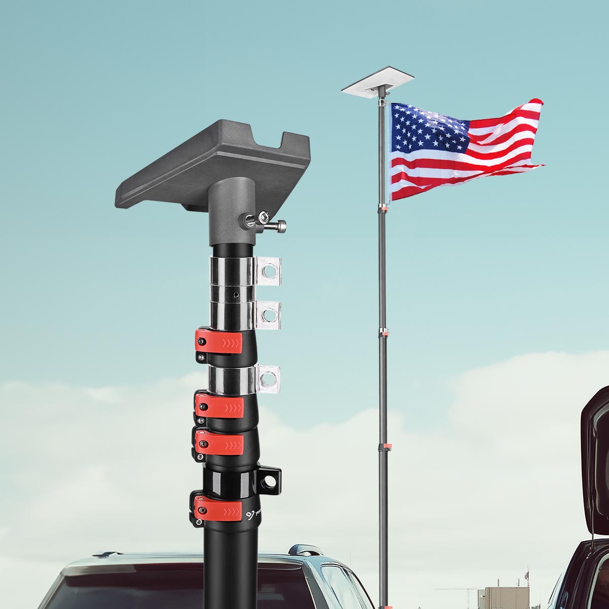 14ft Aluminum Telescopic Antenna Pole for Starlink Gen 3 - Adjustable Satellite Dish Mount for RV, Camping & Outdoor Use - TheLAShop (Preorder)
