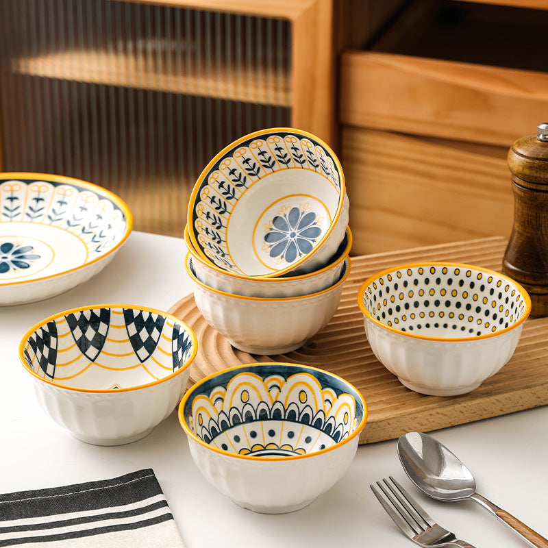 50% Off Clearance Sale - Reusable Printed Bowls & Dishes Set for Home Dining, Party Serving, and Kitchen Decor