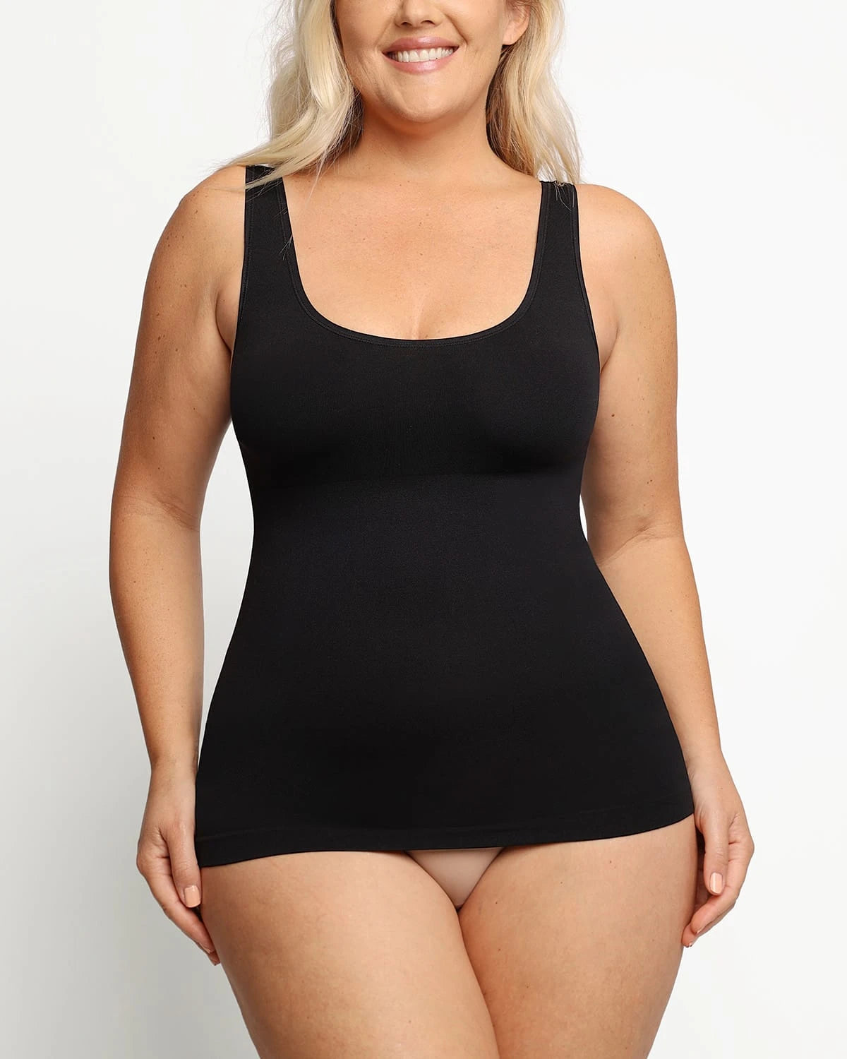 Essentials 2-Way Shaping Tank Top for Women - Slimming & Supportive Workout Shirt for Yoga, Gym & Everyday Wear