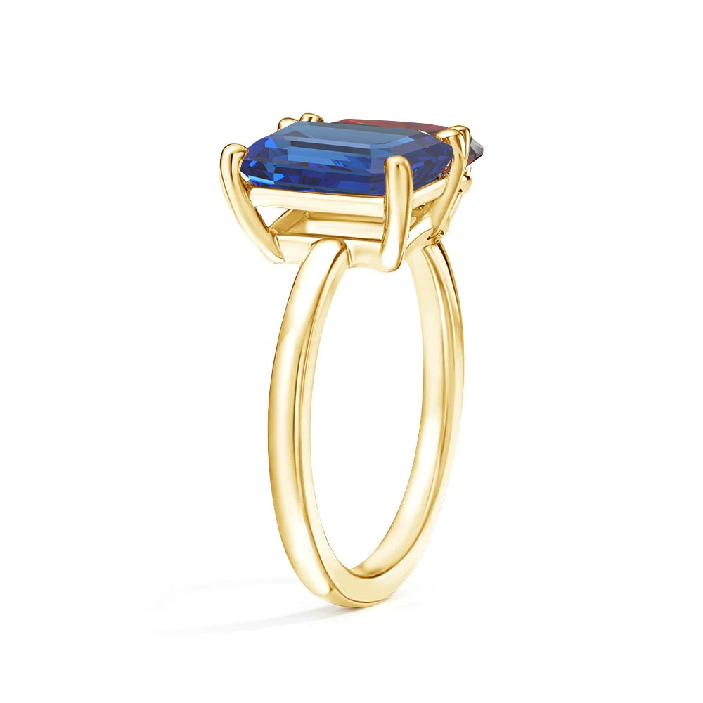 Toi et Moi Personalized Sapphire Birthstone Ring | Custom Anniversary Jewelry Gift for Her | Perfect for Weddings, Engagements & Romantic Occasions