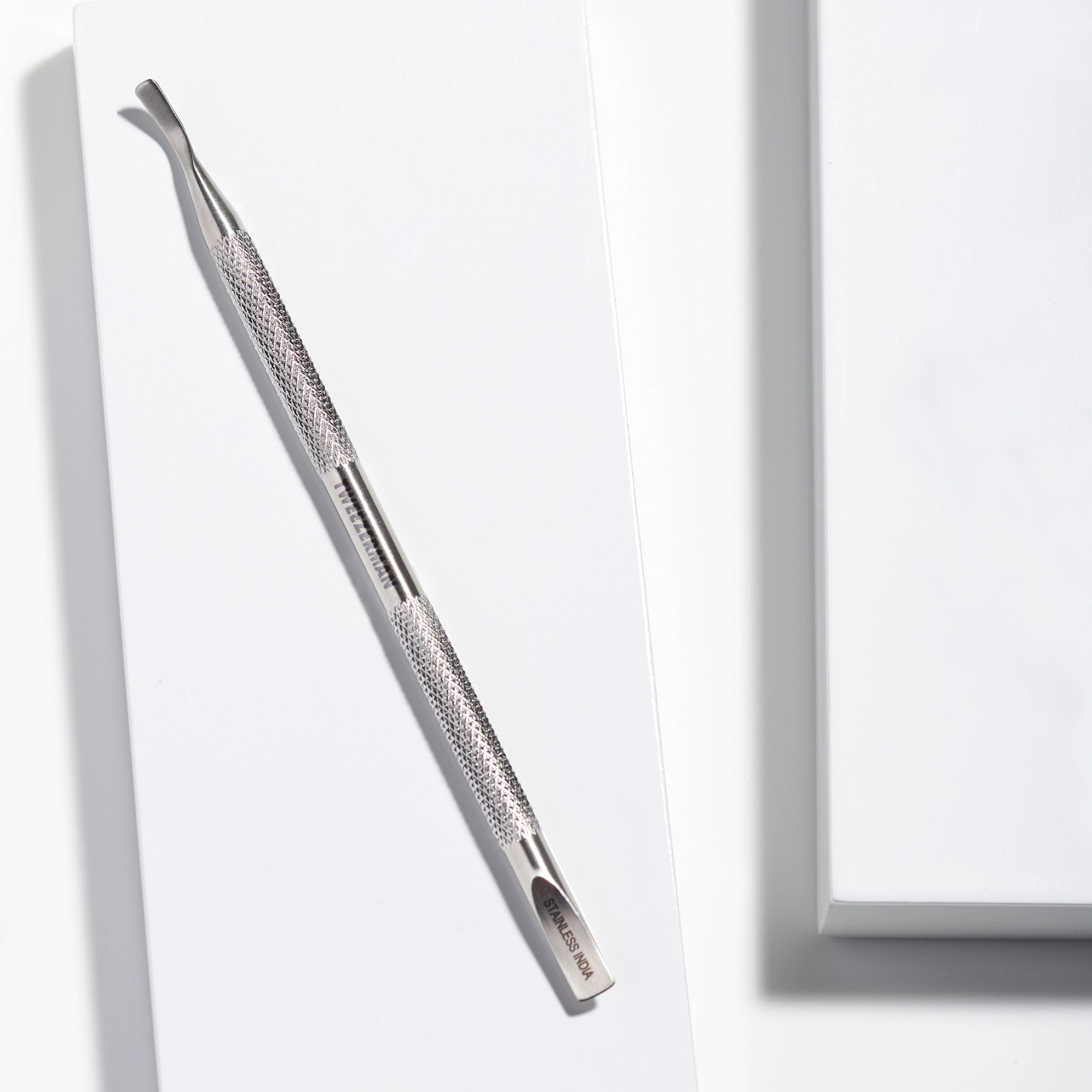Tweezerman Stainless Steel Pushy & Nail Cleaner - Professional Cuticle Pusher & Nail Hygiene Tool for Manicure & Pedicure Care at Home or Salon
