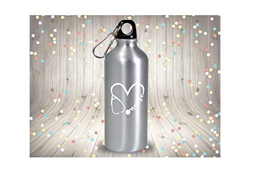 Nurse Heart Vinyl Decal - White 4.5 x 4.3 Inch - Made in USA by Foxtail Decals - Waterproof Sticker for Car Windows, Laptops, Tablets, Water Bottles - Perfect for Nurses, Medical Professionals & Healthcare Appreciation Gifts
