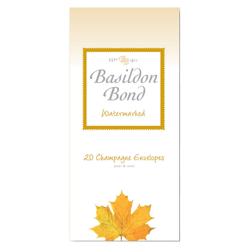 Basildon Bond Post Quarto Champagne Envelopes - Pack of 20 | Premium Quality A4 Letter Envelopes for Business Correspondence, Wedding Invitations & Formal Mailing