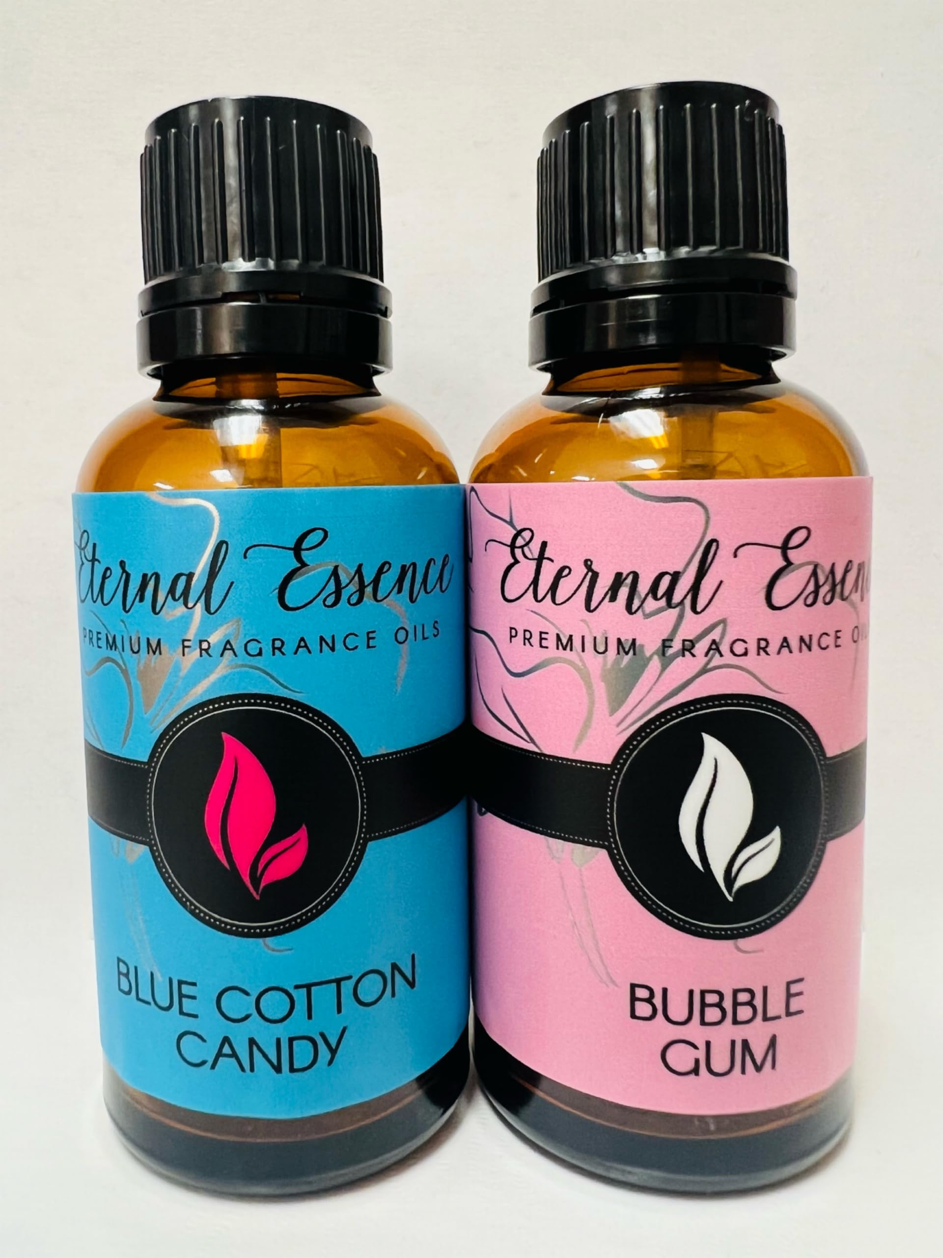 Eternal Essence Premium Fragrance Oils 2 Pack (30ml) - Blue Cotton Candy & Bubble Gum Scent for Candle Making, Soap Crafting, Aromatherapy, Diffusers | Home & Office Air Freshener, Relaxation Gift Set