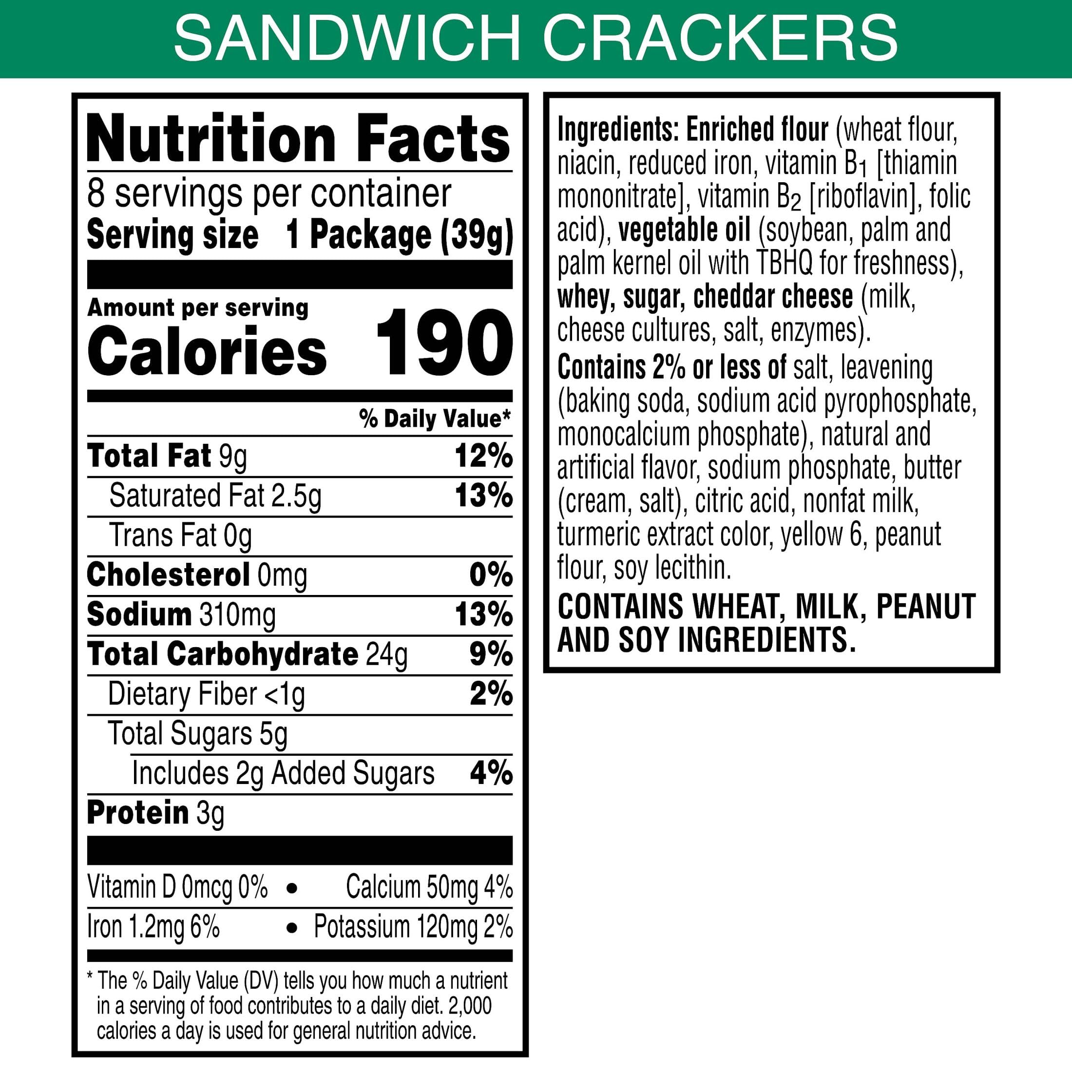 Keebler Sandwich Crackers - 96 Single Serve Packs with Club & Cheddar Cheese - Perfect for Lunch Boxes, School Snacks, Office Breaks & On-the-Go Treats