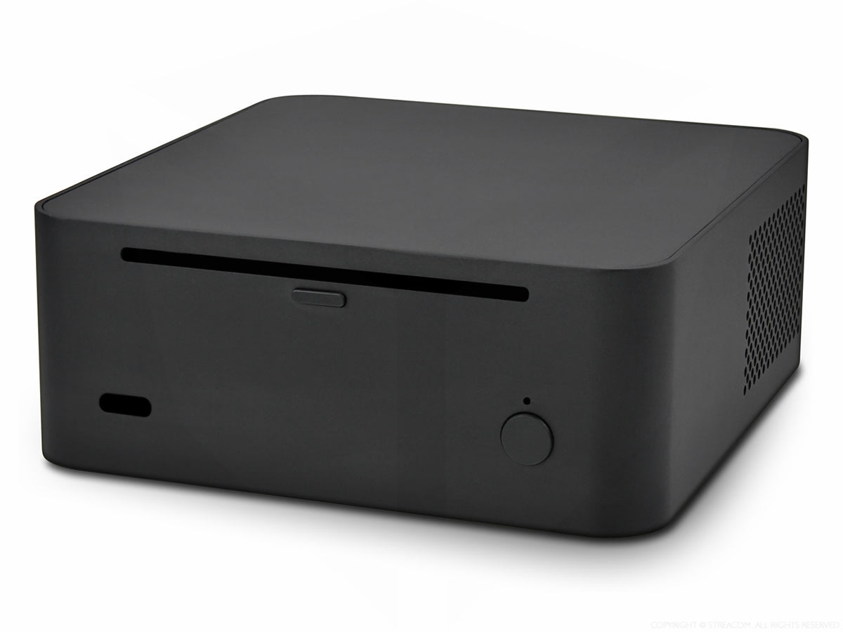 Streacom F1C Evolution PC Case - Silver or Black (ST F1C EVO / ST F1CWS EVO) | Compact Mini-ITX Chassis for Home Theater & Gaming PC Builds