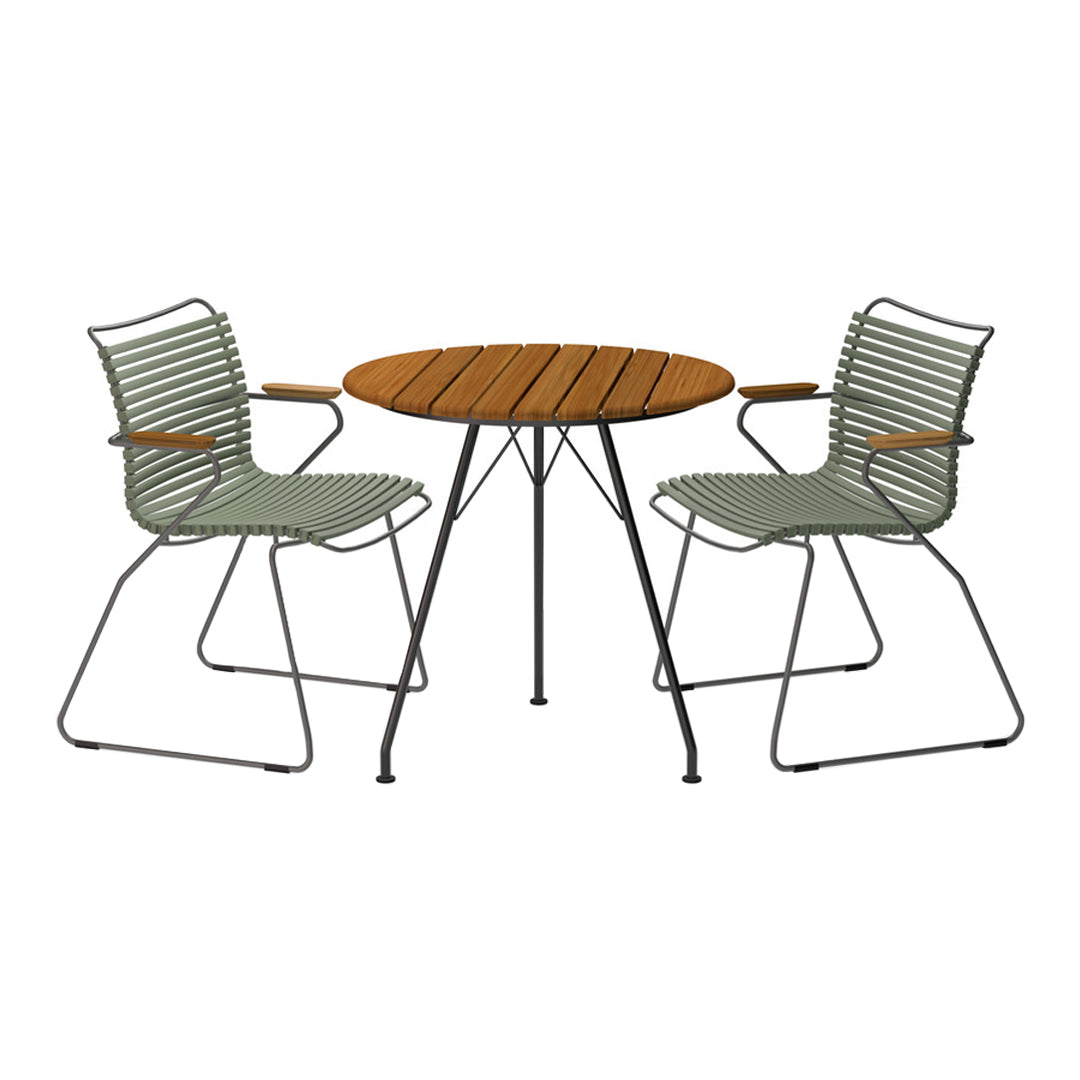 Click Outdoor Dining Chair with Armrests - Patio, Garden, Poolside & Backyard Seating - Weather-Resistant & Comfortable
