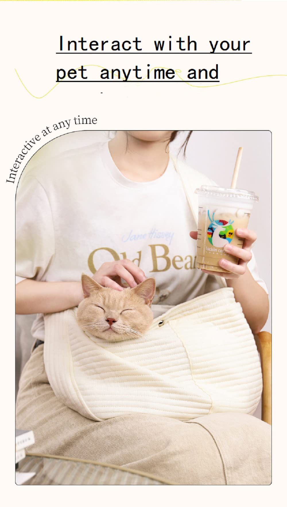 Cat Carrier Bag - Portable Pet Messenger Shoulder Bag for Small Dogs & Cats - Durable Canvas Pet Travel Carrier (Medium Size) - Perfect for Vet Visits, Outdoor Adventures & Daily Walks