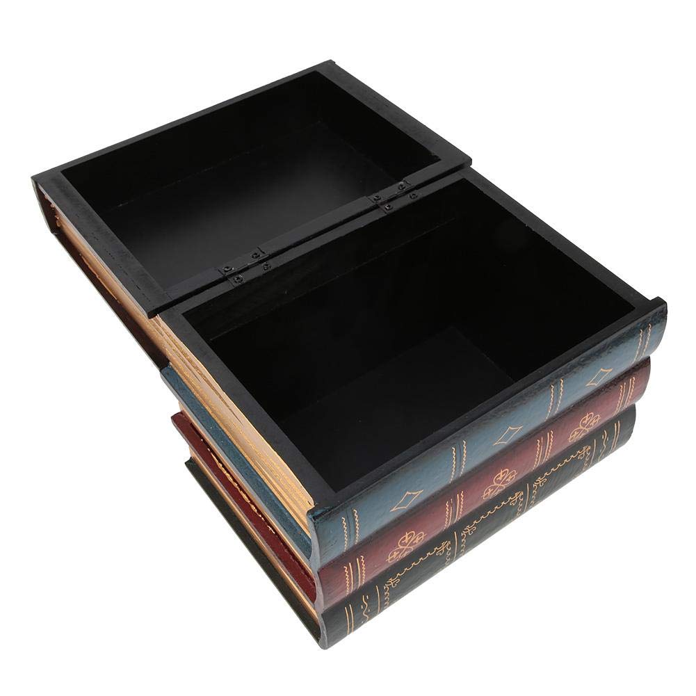 Vintage Book-Shaped Jewelry Storage Box - Elegant Decorative Organizer for Earrings, Rings & Accessories - Perfect for Home, Office & Shelf Decor (Large)