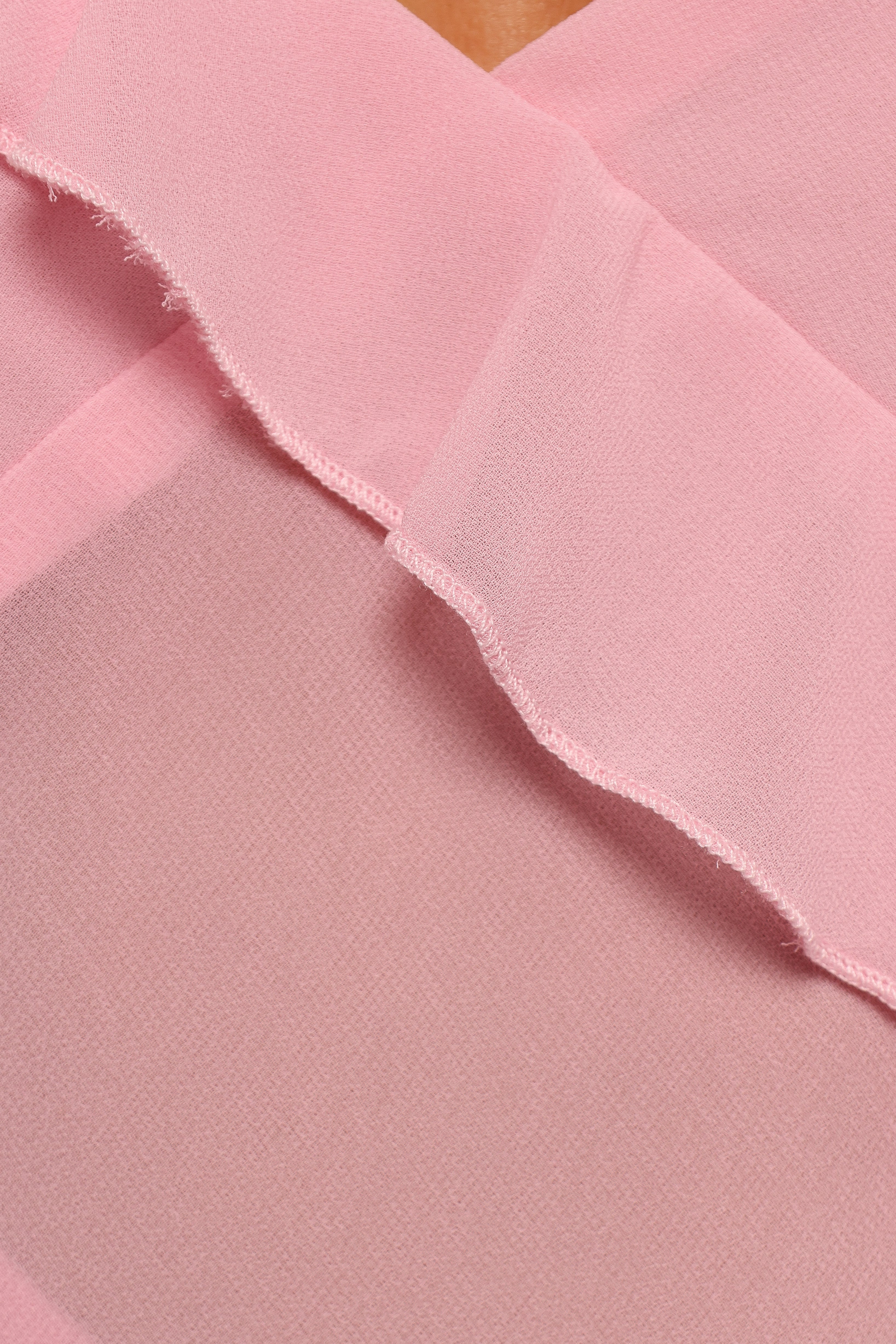 Gabrielle Ruffle Top Women's Blouse - Elegant Pale Pink Shirt for Casual & Party Wear | Office, Date Night, Summer Outfits