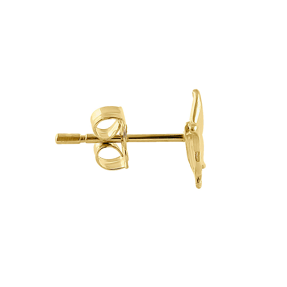 14K Yellow Gold Butterfly Stud Earrings for Women - Minimalist & Elegant Jewelry Gift for Birthday, Anniversary, or Everyday Wear