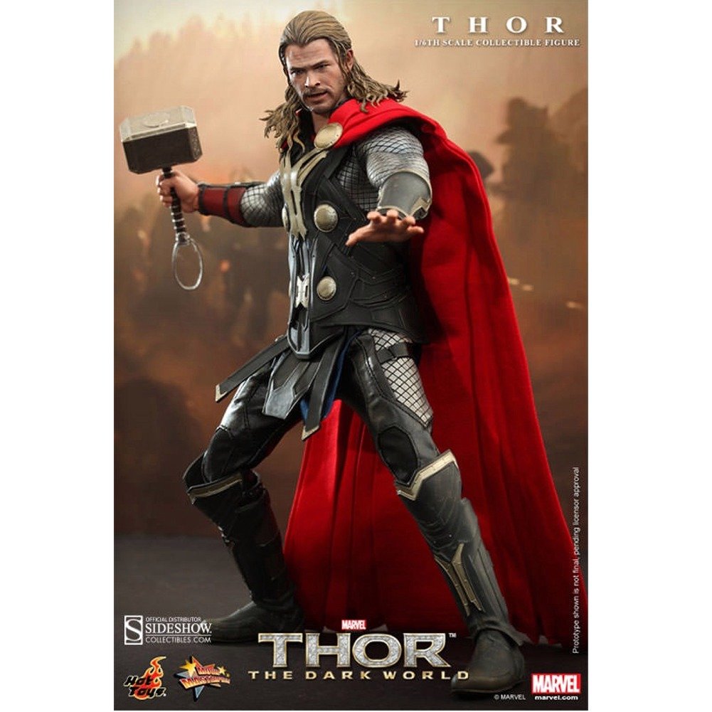 Hot Toys Thor The Dark World 1/6 Scale Collectible Figure - Marvel Movie Action Figure for Display & Collection - Perfect for Superhero Fans & Collectors