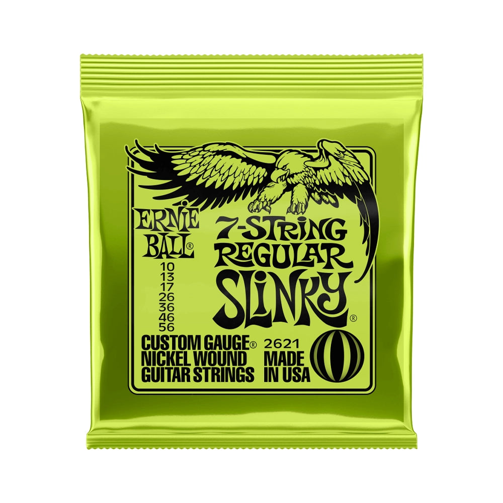 Ernie Ball 2621 Nickel 7 String Slinky Electric Guitar Strings - Premium Quality for Rock & Metal - Perfect for Stage Performance & Studio Recording