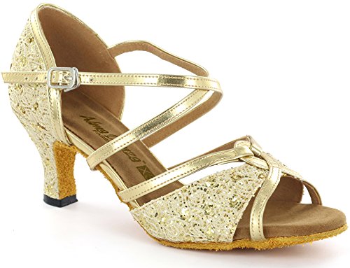 AlmaDanza Women's Latin Dance Shoes A273701 - Professional Ballroom Salsa Tango Dance Shoes for Women - Perfect for Dance Competitions, Performances & Practice