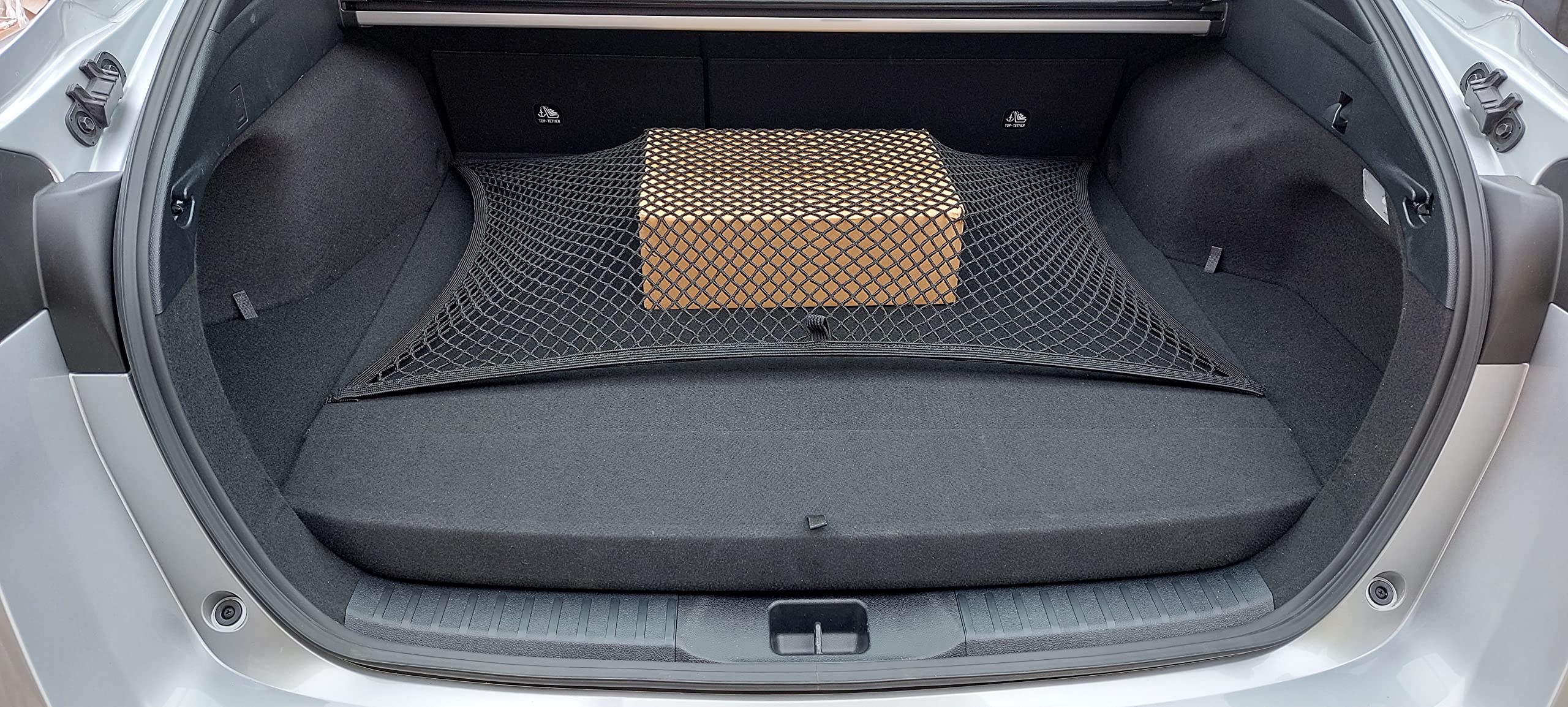 Premium Elastic Trunk Mesh Cargo Net for Toyota Prius Prime 2019-2022 - Heavy Duty Car Storage Organizer - Universal Hatchback Luggage Net - Perfect for Road Trips, Groceries & Sports Equipment