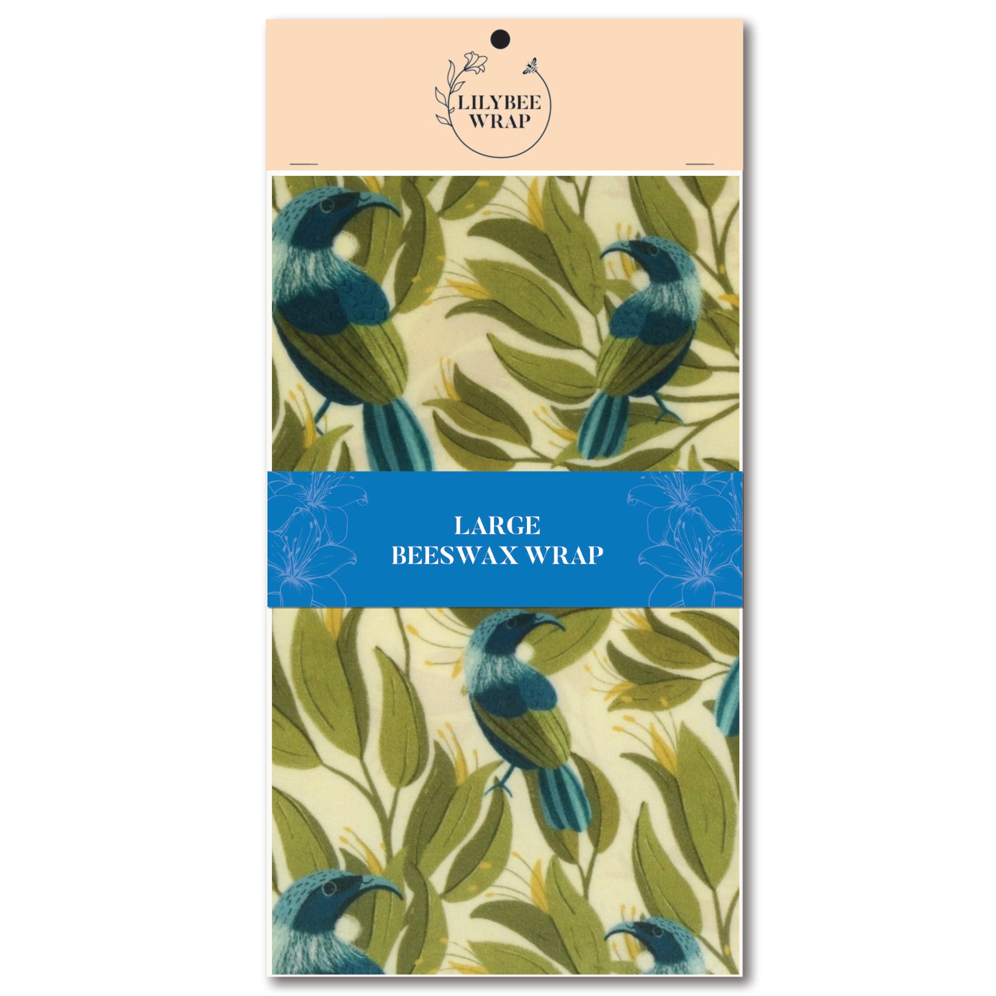 Eco-Friendly Large Beeswax Food Wrap - Reusable Sustainable Alternative to Plastic Wrap for Fresh Food Storage, Sandwiches, Cheese & Produce | Perfect for Kitchen, Picnics & Zero Waste Lifestyle