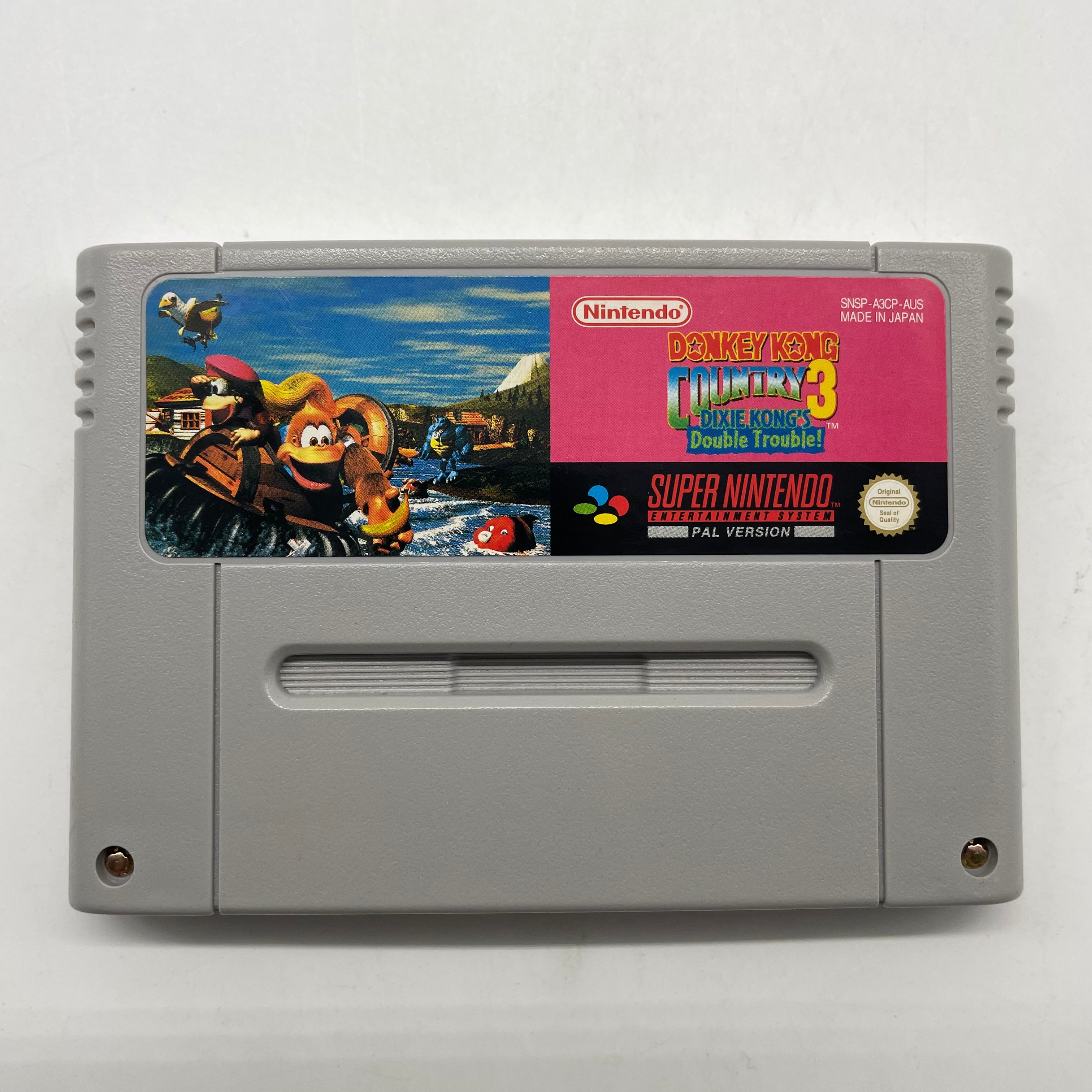 Donkey Kong Country 3 Dixie Kong's Double Trouble - Complete SNES Game Box Set for Super Nintendo Entertainment System | Retro Gaming, Collector's Item, 90s Nostalgia