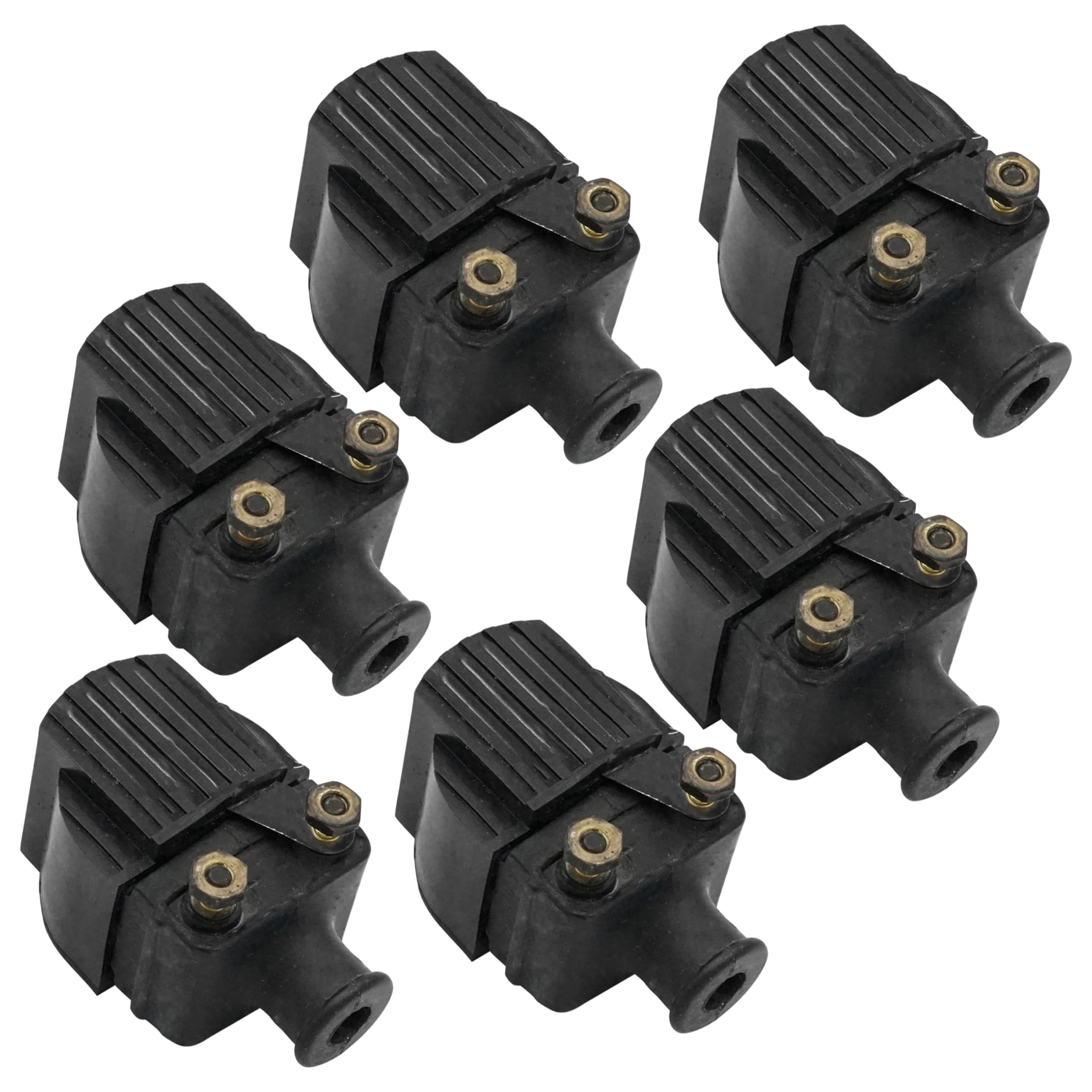 Caltric 6-Pack Ignition Coils Compatible with Mercury Outboard 200HP Engine 1973-1980 & 1982-1999 - Replacement Parts for Marine Boat Motor Performance & Reliability