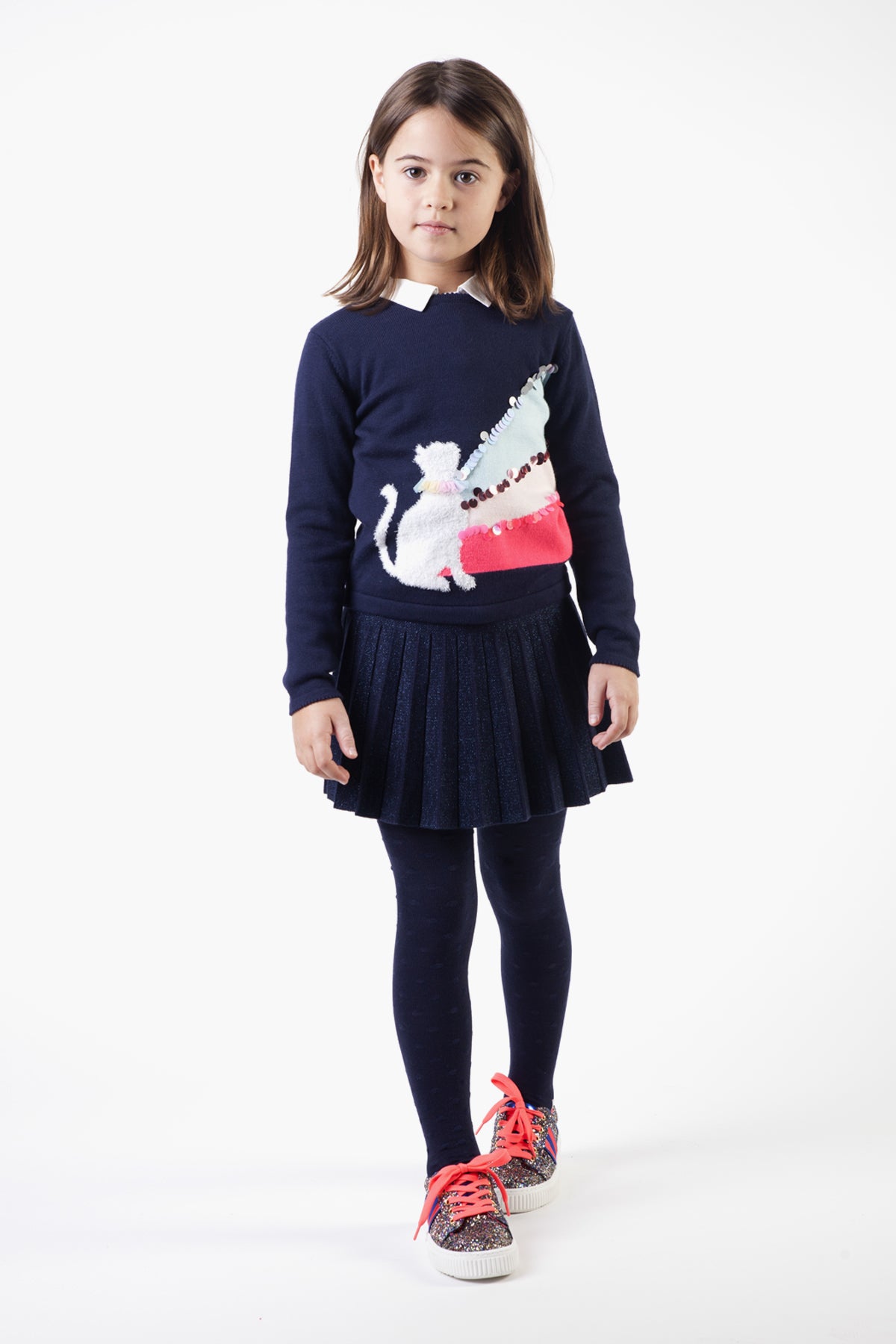 Billieblush Cat Girls Sweater - Cute Kawaii Cat Print Pullover for Women & Teens | Perfect for Casual Wear, Cosplay & Anime Lovers
