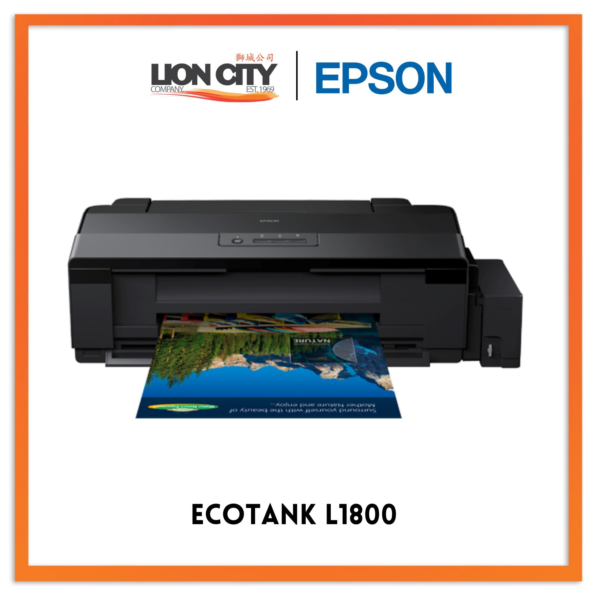 EcoTank L1800 Wireless A3 Photo Printer with Refillable Ink Tank System - High Quality Printing for Home, Office & Professional Photography (Pre Order)