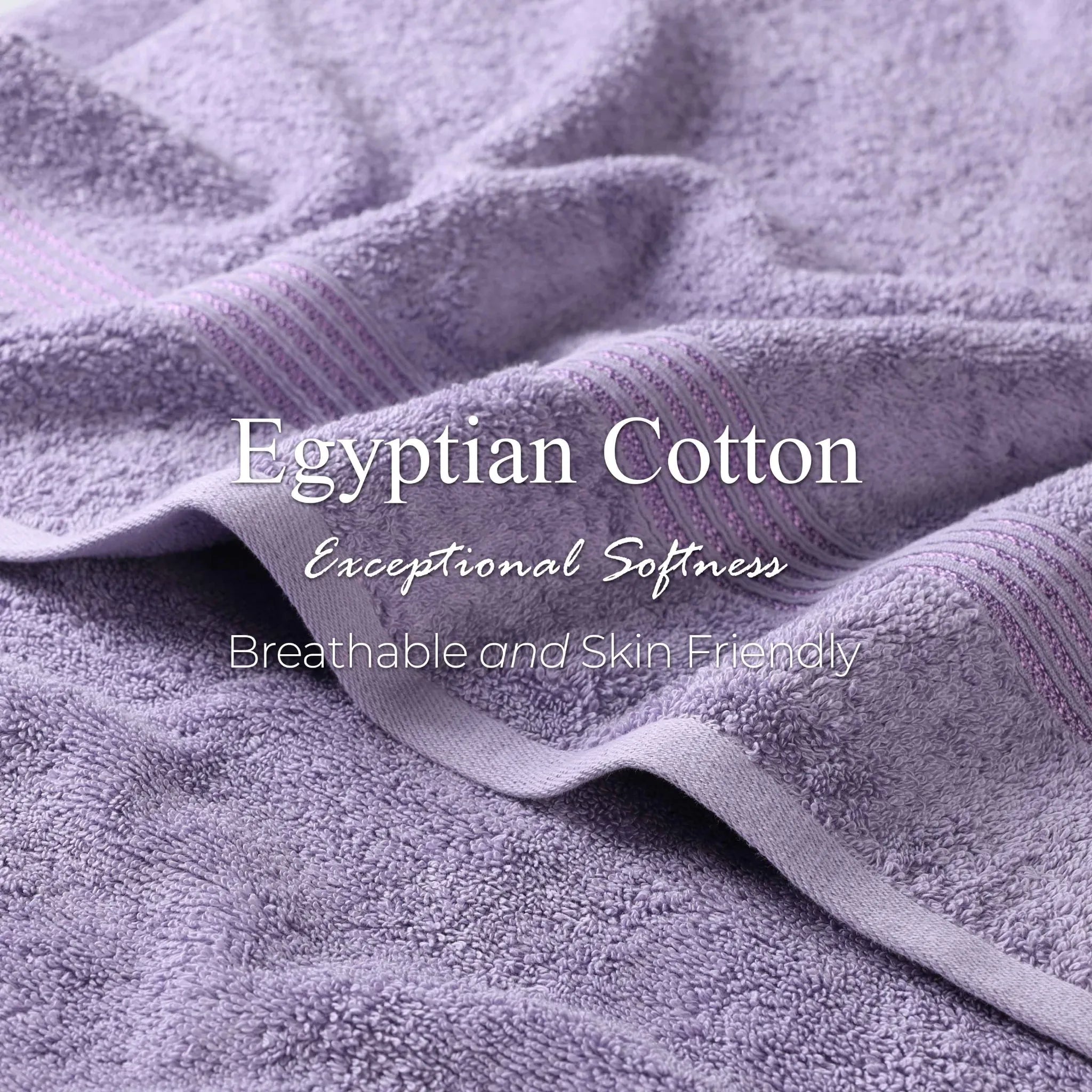 Premium 100% Egyptian Cotton Plush Hand Towels - Ultra Soft & Absorbent Bath Towel Set of 8 for Bathroom, Kitchen & Spa Luxury (24x16 Inches)