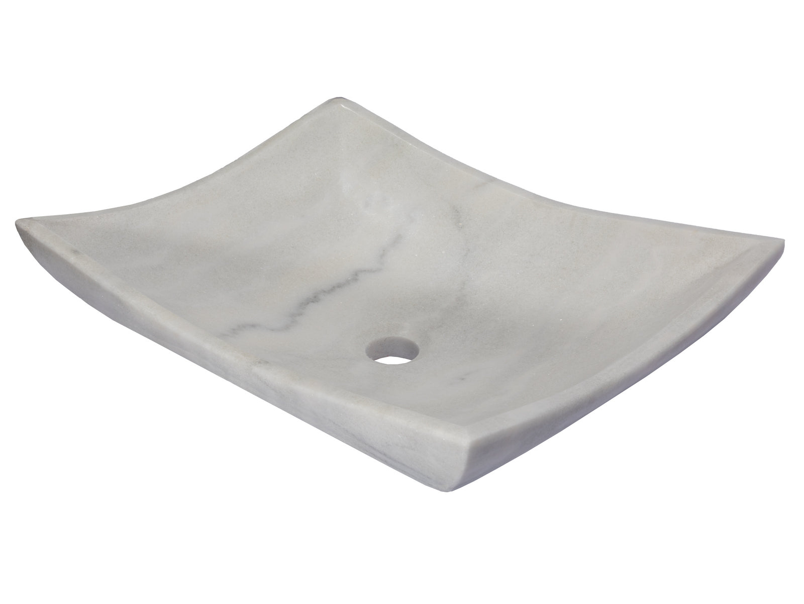 Deep Zen Sink - Premium Polished Guanxi White Marble Bathroom Vanity Sink for Modern & Luxury Home Decor | Perfect for Spa, Master Bath, and Zen-Inspired Interiors