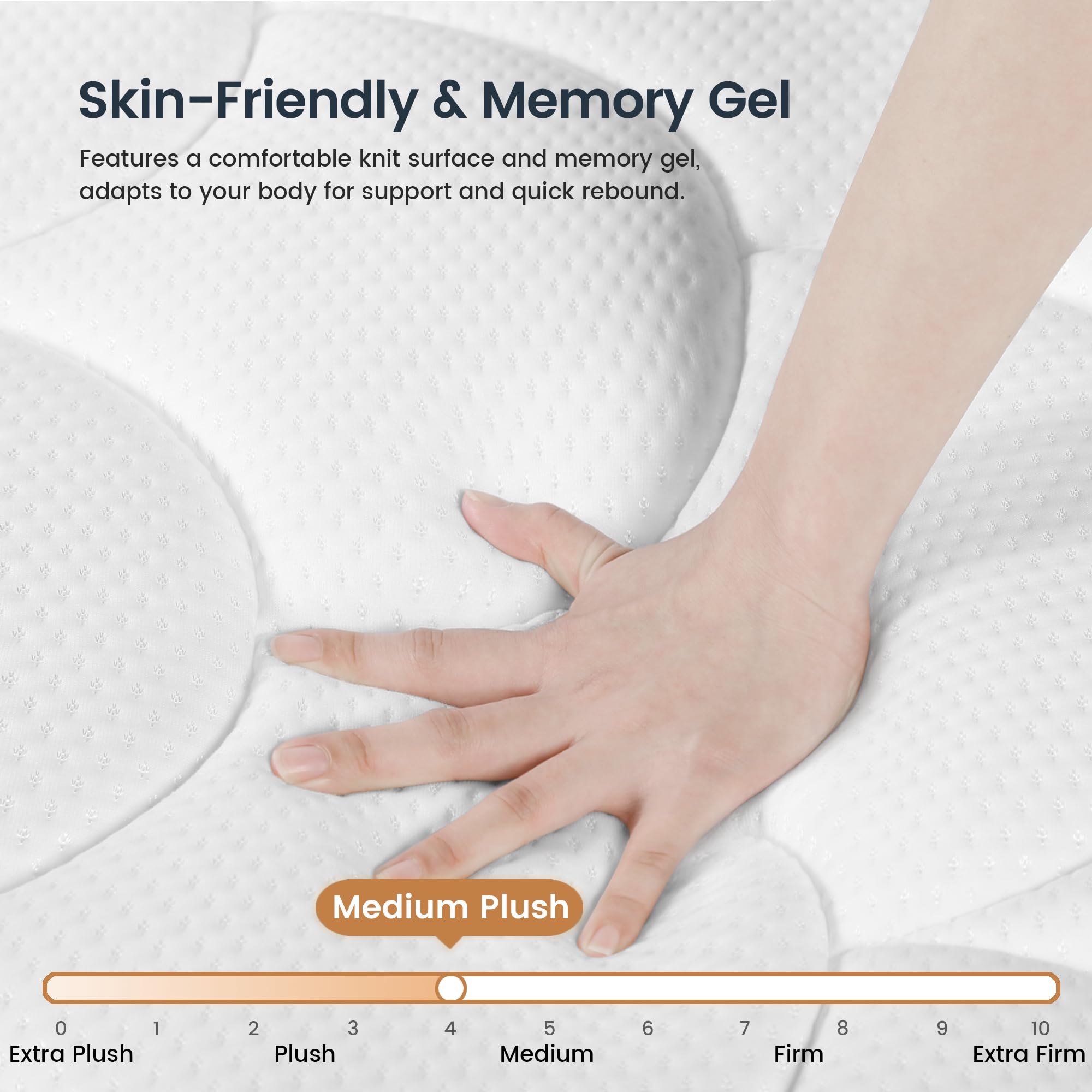 10 Inch Full Size Gel Memory Foam Hybrid Mattress in a Box - Medium Plush with Pocket Springs for Pressure & Pain Relief - CertiPUR-US Certified - Perfect for Bedrooms, Guest Rooms & Dorm Rooms