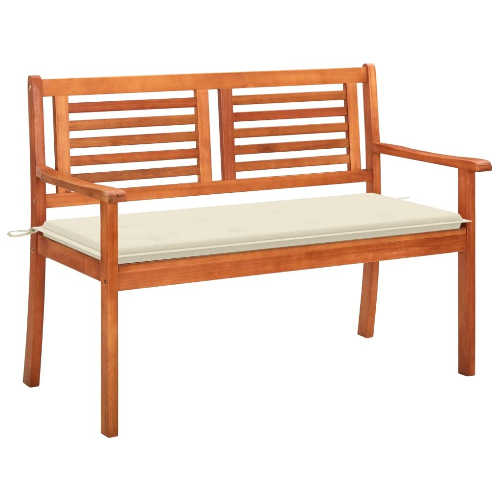 vidaXL 2-Seater Patio Bench with Cushion - 47.2