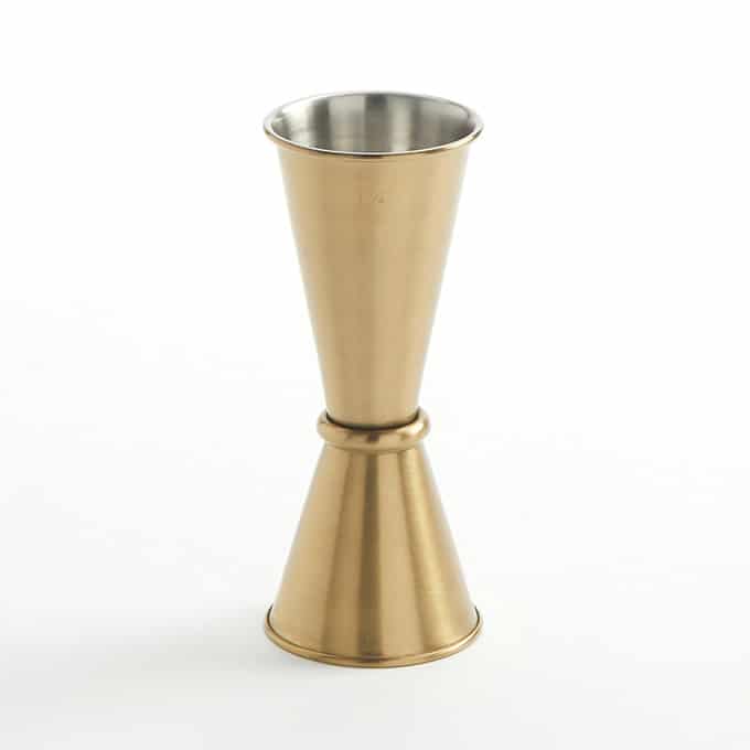 Premium Stainless Steel Japanese Style Gold Jiggers for Cocktail Mixing - American Metalcraft JGG4 Bar Tools for Professional Bartenders & Home Use