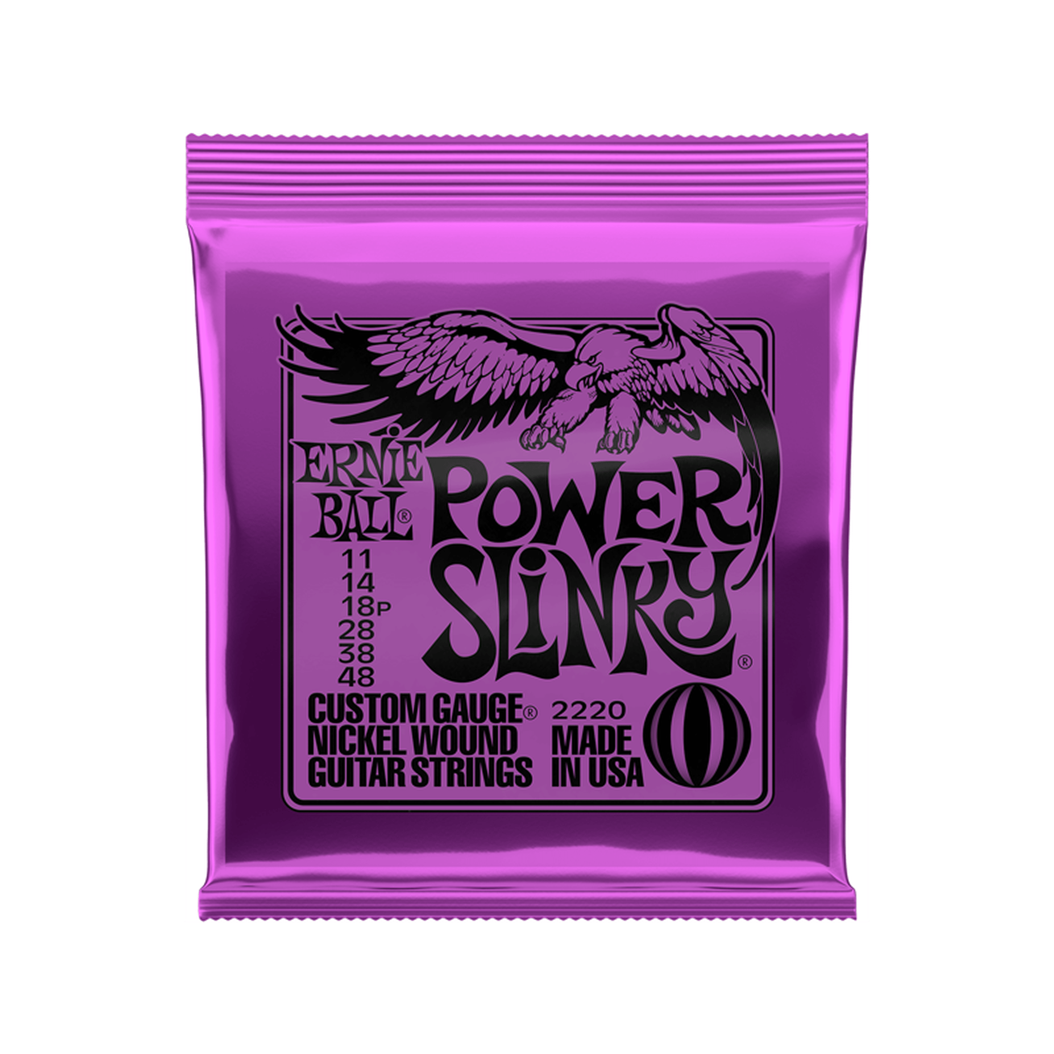 Ernie Ball Power Slinky Electric Guitar Strings 11-48 Gauge – Premium Nickel Wound for Rock & Metal – Perfect for Stage & Studio Performances