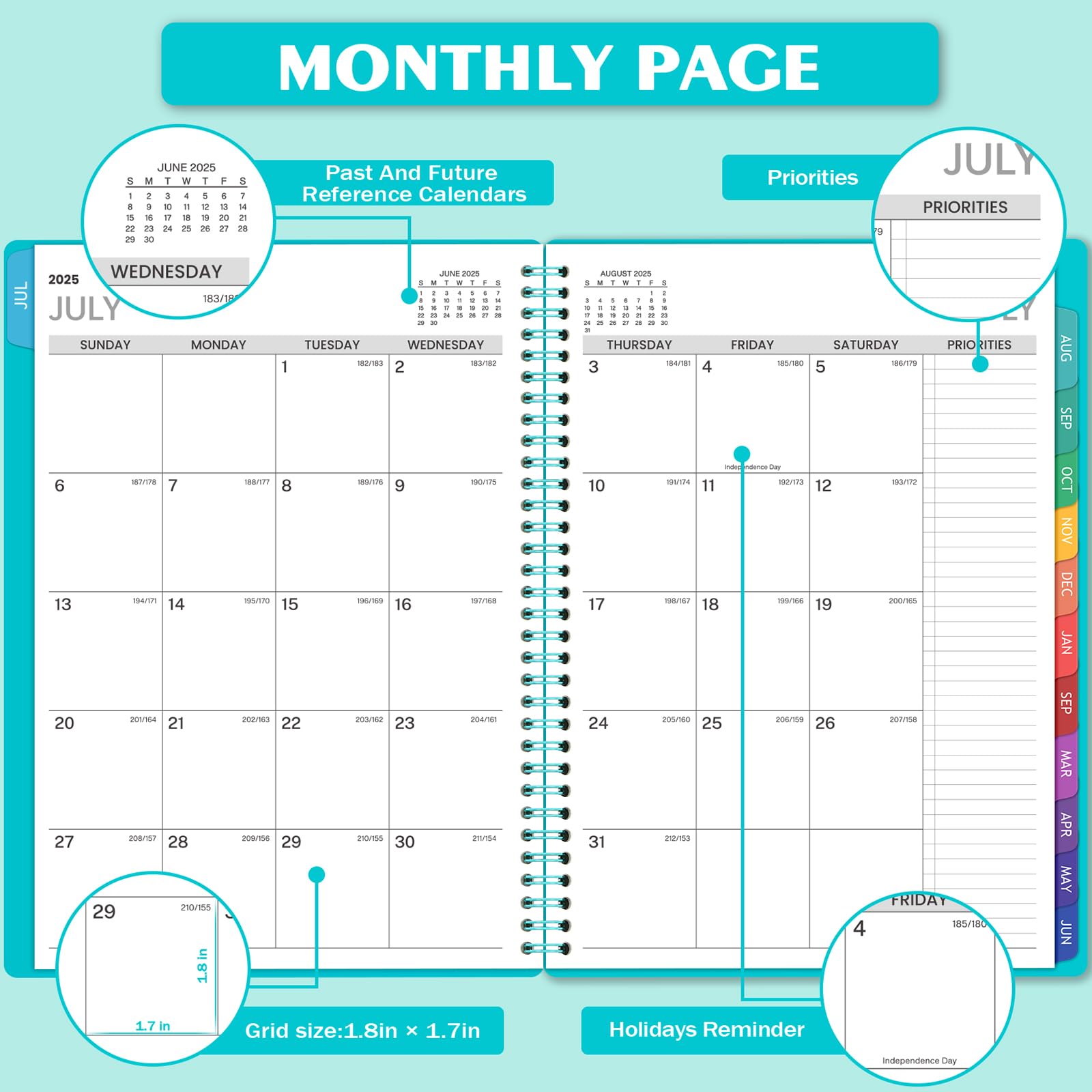 2025-2026 Weekly Planner with Spiral Binding - 9