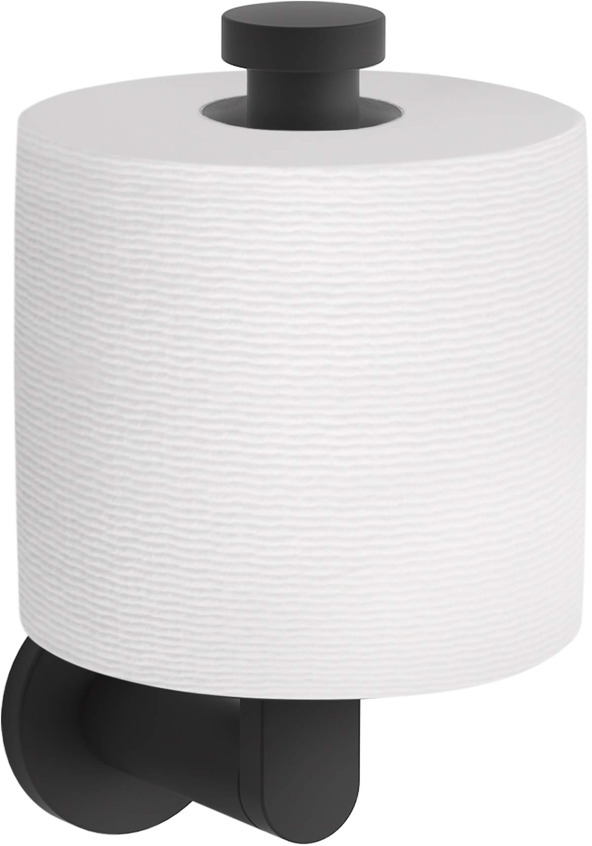 Kohler 73148-BL Composed Vertical Toilet Paper Holder - Brushed Nickel Bathroom Tissue Roll Stand - Modern & Durable for Home, Office & Restroom Use