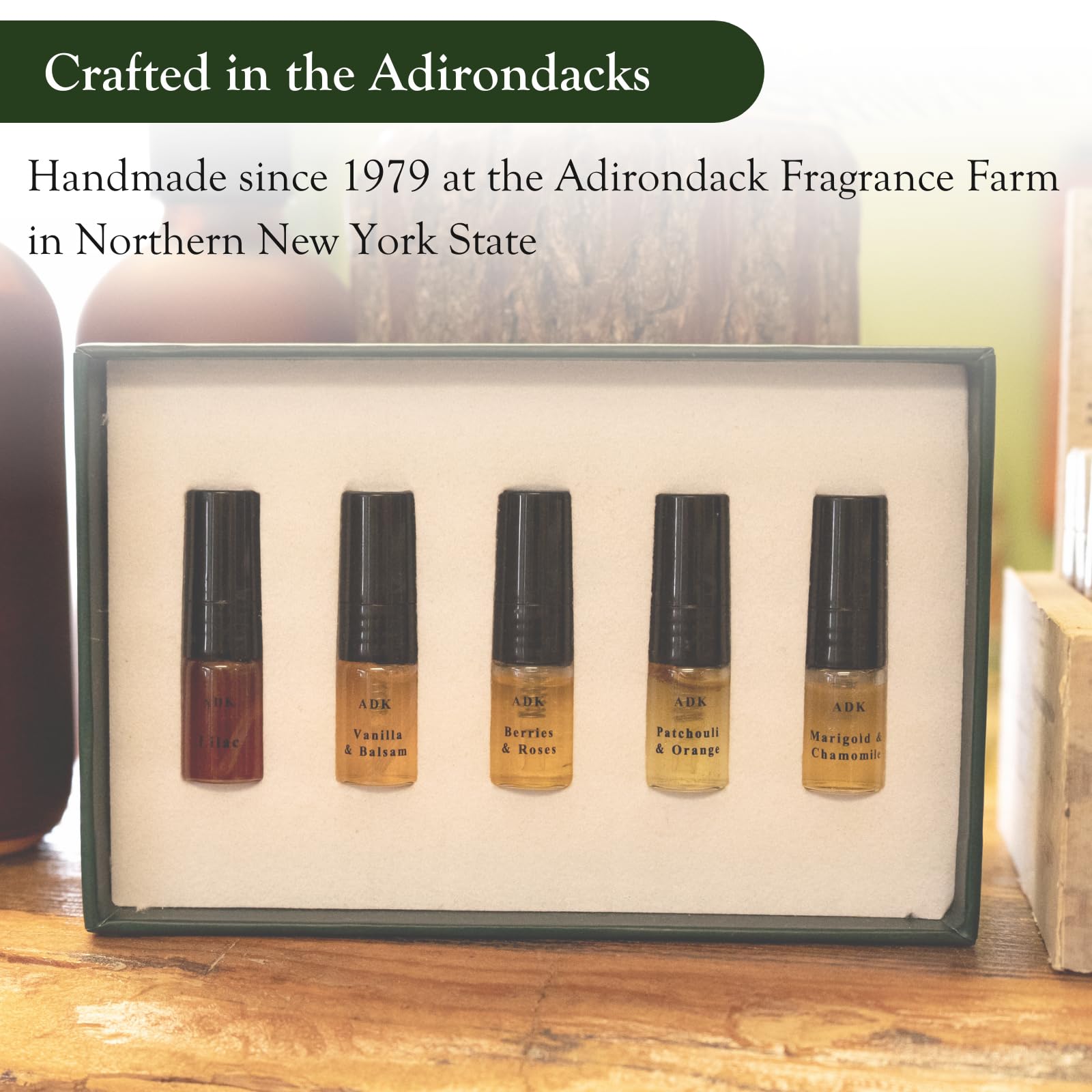 ADK Botanical Perfume Discovery Set - Natural Hypoallergenic Fragrance Spray for Women & Men | Lilac, Patchouli & Orange, Marigold & Chamomile, Berries & Roses, Vanilla & Balsam | Perfect for Gifts, Travel & Daily Wear