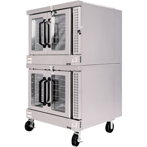 Vulcan VC44GD Commercial Double Deck Gas Convection Oven - Silver | Perfect for Restaurants, Bakeries & Catering Businesses