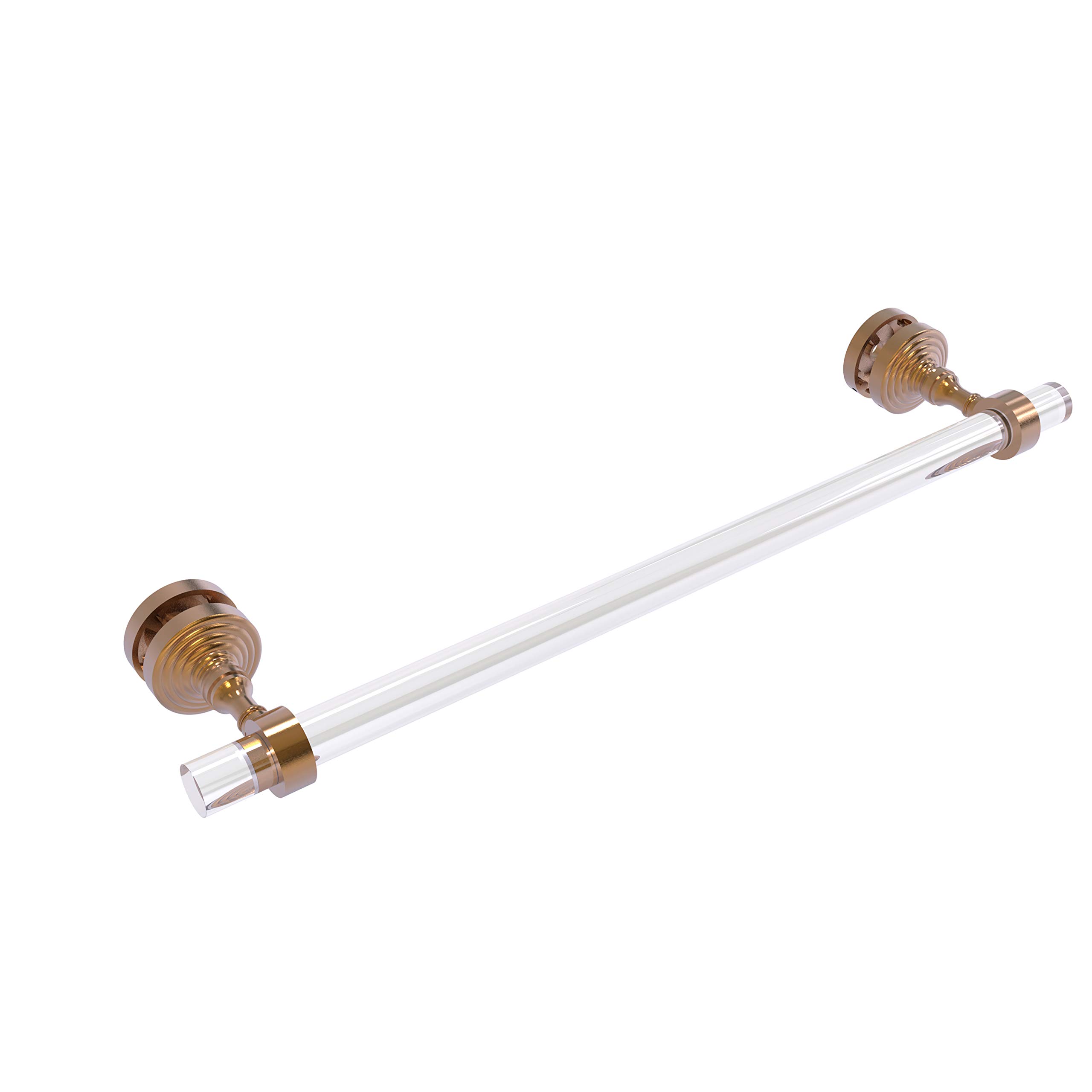 Allied Brass PG-41-SM-18 Pacific Grove 18-Inch Brushed Bronze Shower Door Towel Bar - Perfect for Bathroom Organization & Spa-Style Luxury