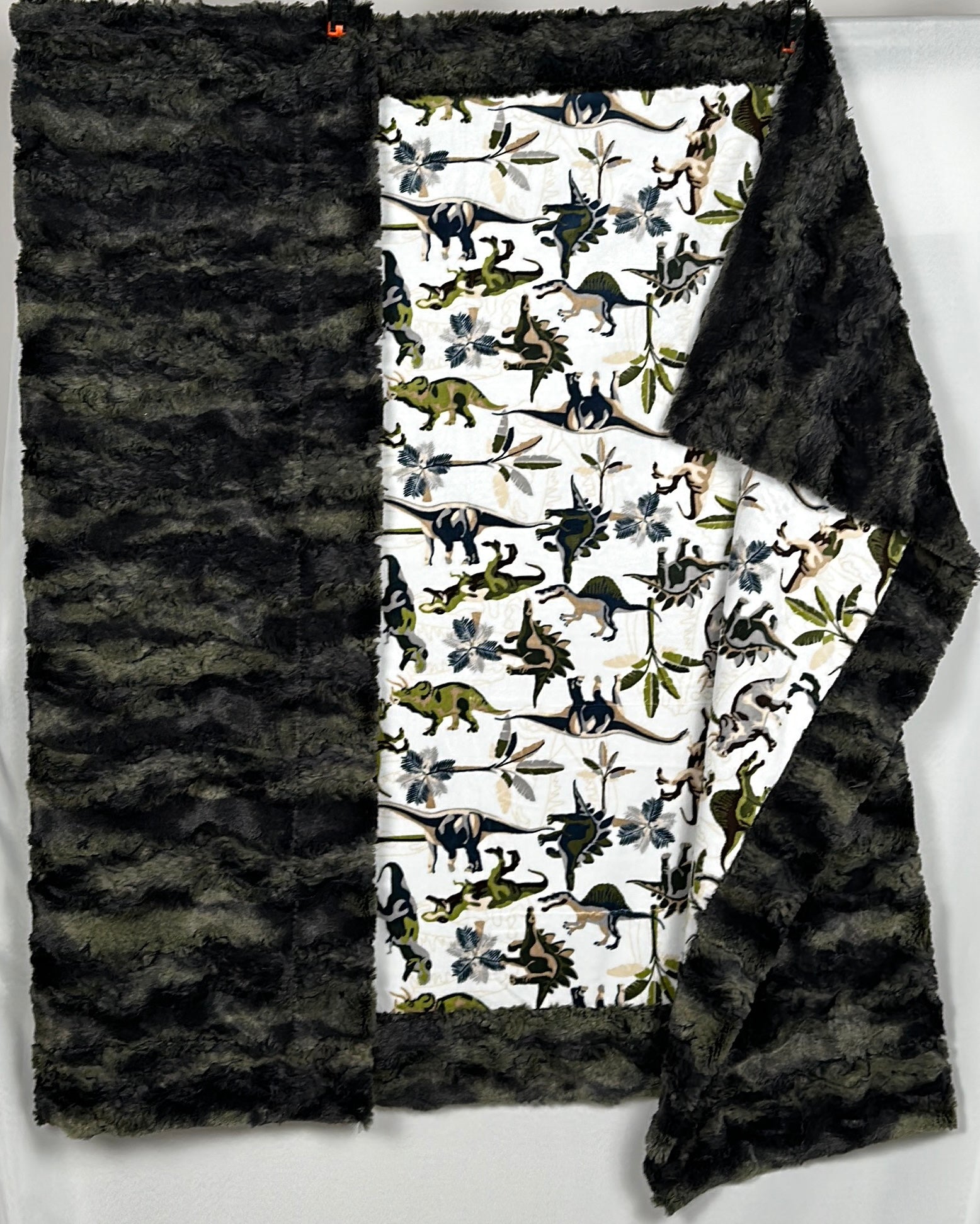 Dinosaur Camo Throw Blanket 45x64 - Wild Rabbit & Crocodile Print Kids Blanket for Bedroom, Sofa & Outdoor Adventures