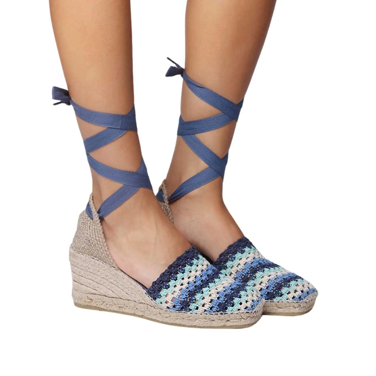 Women's Multicolor Cotton Blend Espadrilles - Georgina Comfortable Summer Shoes for Beach, Vacation & Casual Wear