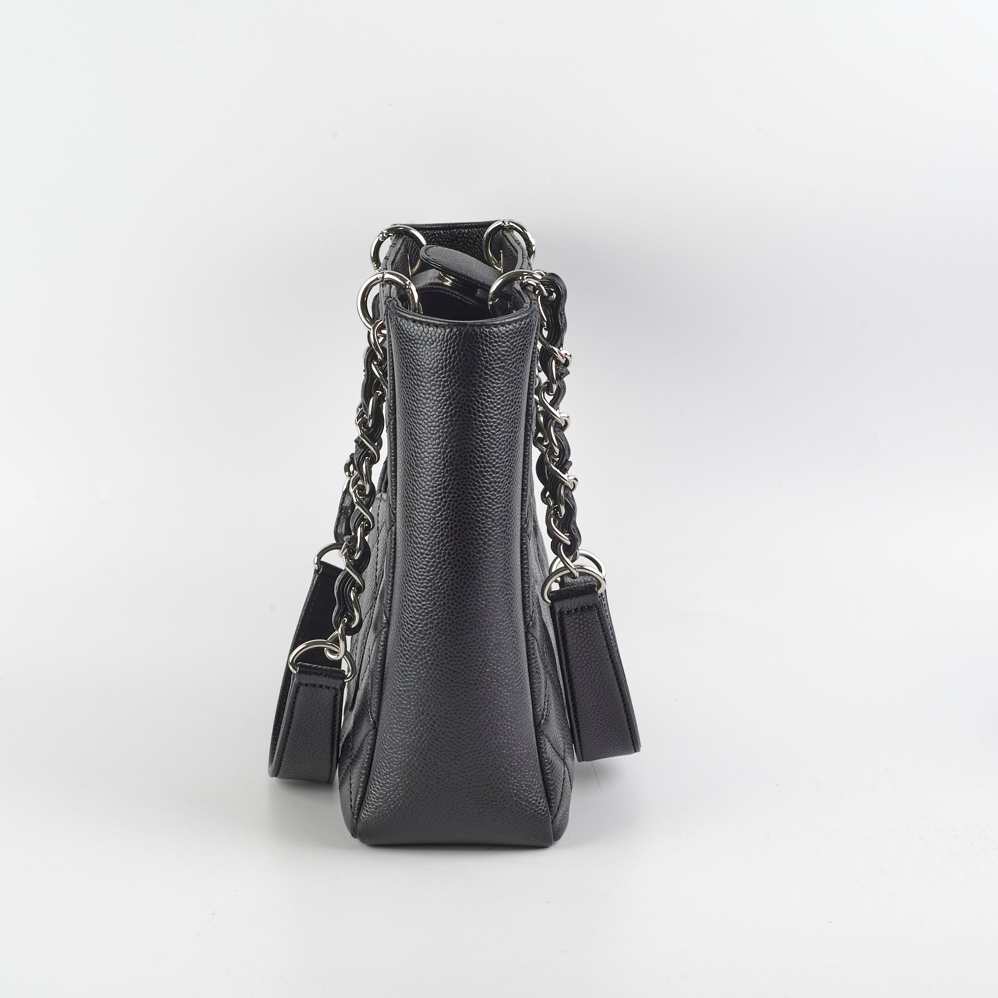 Chanel Caviar PST Petite Shopping Tote Bag - Luxury Black Leather Handbag for Women | Perfect for Work, Travel & Everyday Use