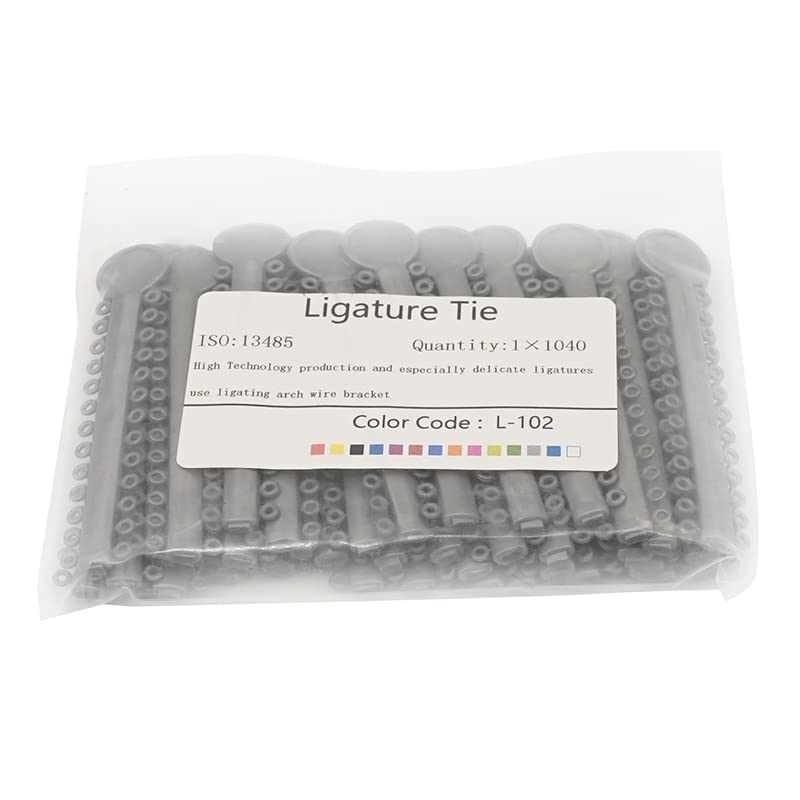 80pcs Grey Dental Orthodontic Ligature Ties Bands - Elastic O-Rings for Braces Brackets, Teeth Whitening & Dental Lab Use - Perfect for Orthodontists & DIY Teeth Alignment at Home
