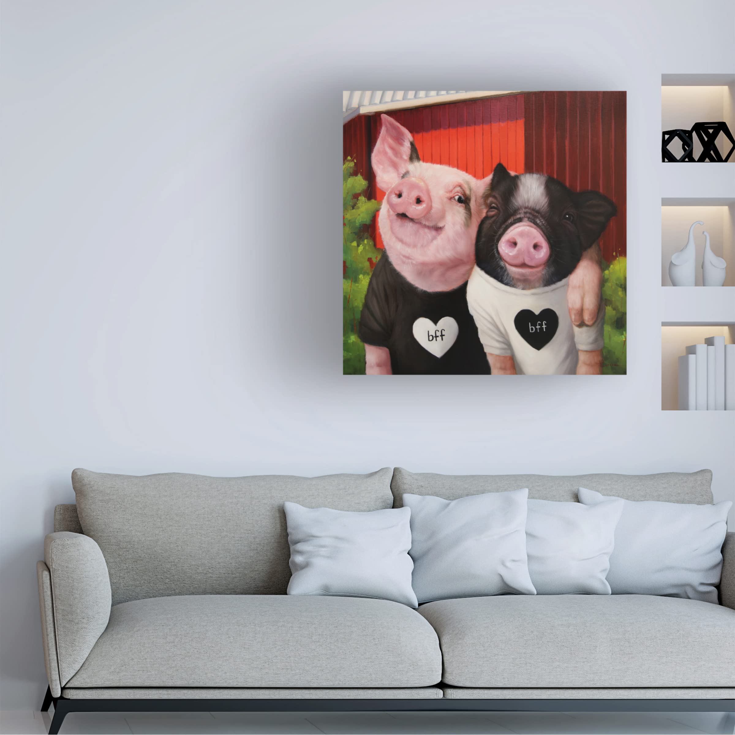 Lucia Heffernan 'BFF' Canvas Art Print - Modern Wall Decor for Living Room, Bedroom & Office - Perfect Gift for Best Friends