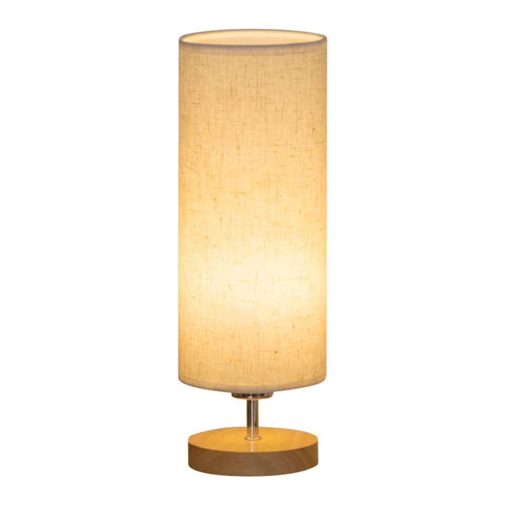 Modern Nightstand Lamp with Beige Linen Shade - Bedside Table Lamp for Bedroom, Living Room & Office - Adjustable Desk Lamp with Soft Lighting for Reading, Nursing & Relaxation