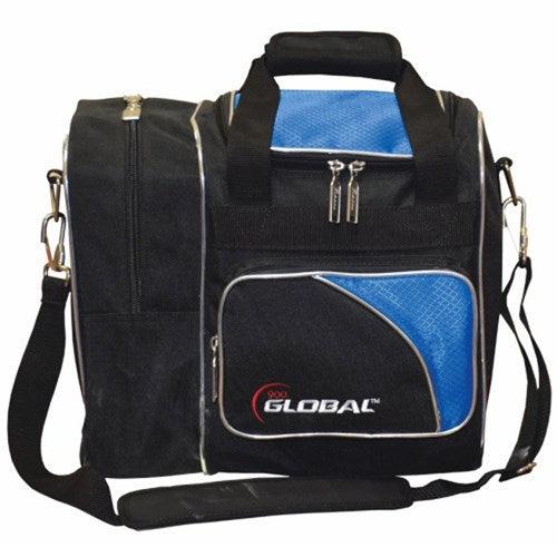 900Global Deluxe Single Bowling Ball Tote Bag - Blue & Black - Perfect for League Play & Practice Sessions