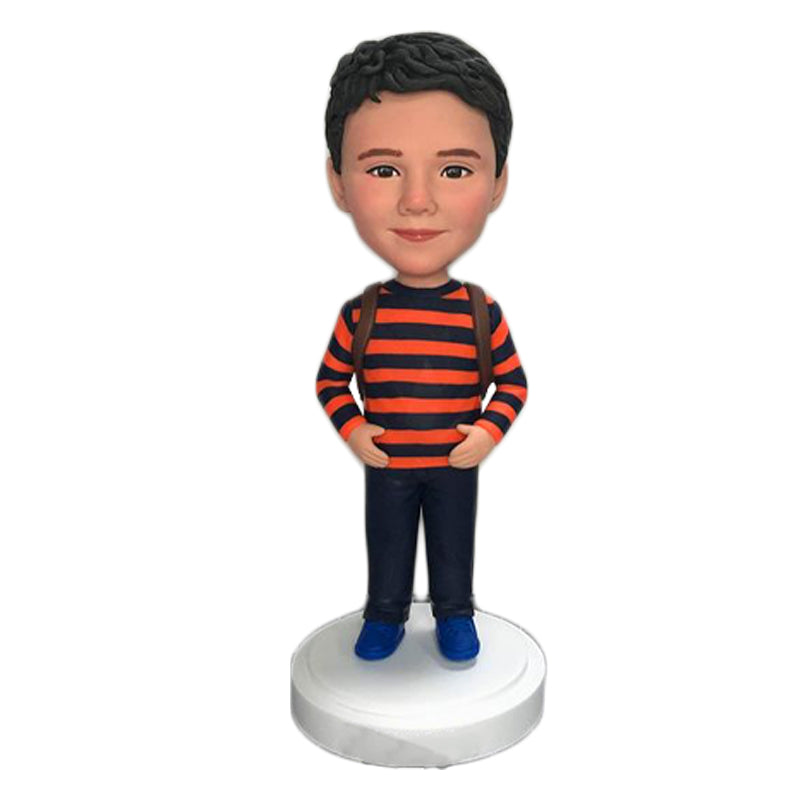 Custom Personalized Boy Student Bobblehead - Unique Graduation Gift for High School & College Students - Perfect for Desks, Dorms & Office Decor