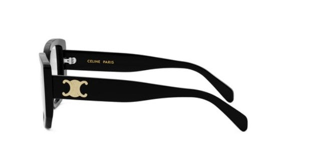 Celine TRIOMPHE CL50146I 001 Shiny Black Butterfly Women's Eyeglasses | Designer Sunglasses for Women | Perfect for Fashion, Office & Outdoor Activities