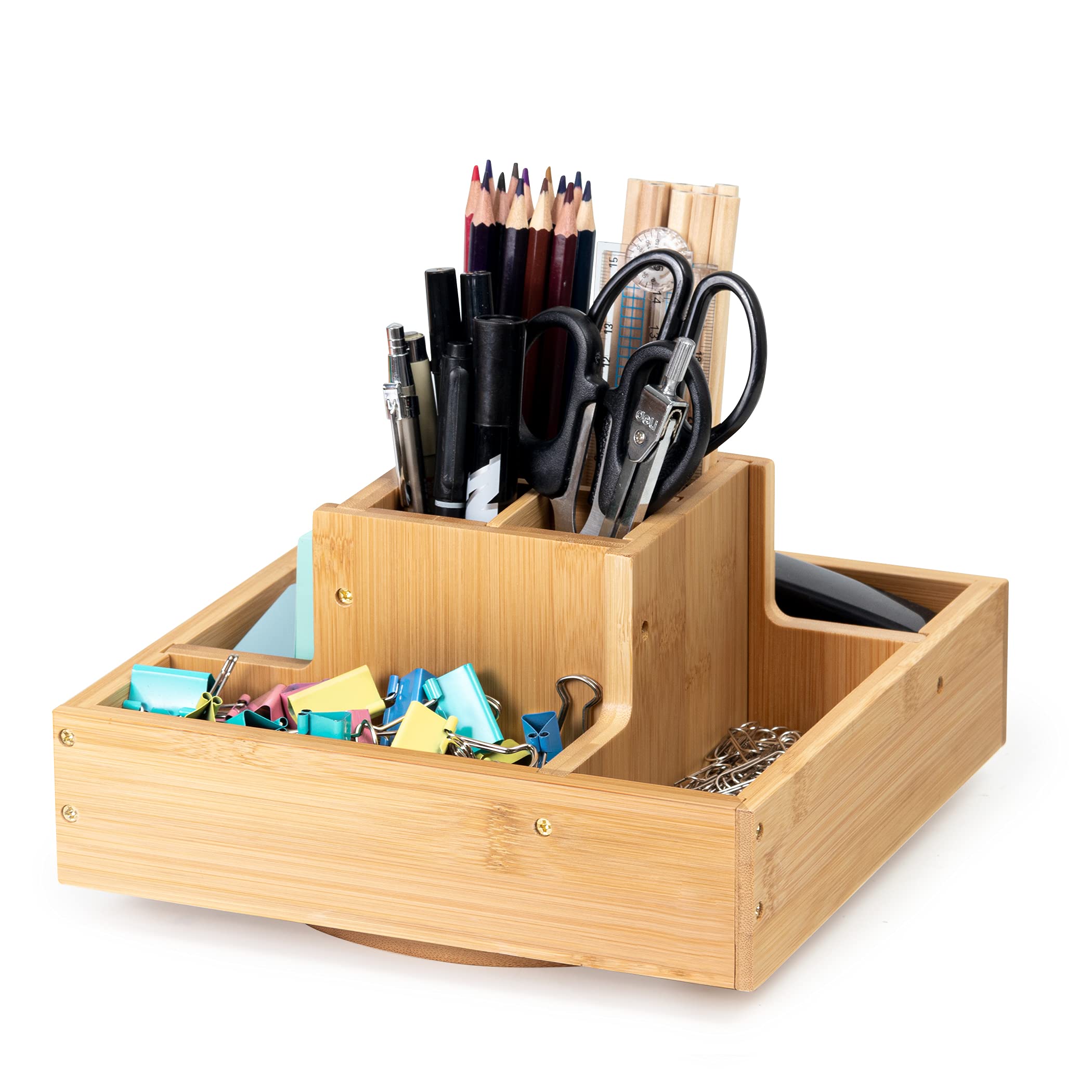 Rotating Pen Organizer - 360° Art & Office Supply Desktop Storage Caddy for Colored Pencils, Markers, Crayons, Makeup Brushes & Utensils | Perfect for Artists, Students & Home Office Organization
