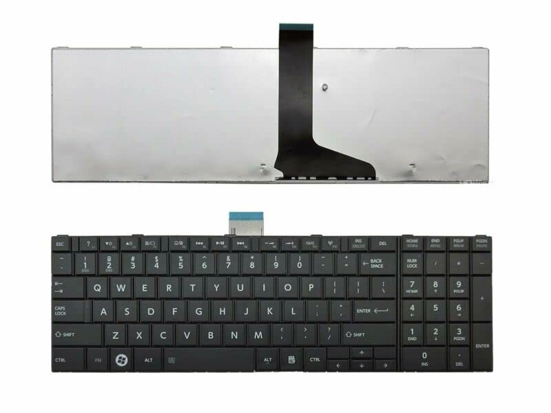 Wangpeng® Replacement US Keyboard for Toshiba Satellite L875D-S7332/S7342/S7343 Laptops - Black | Compatible with Work, Gaming & Office Use