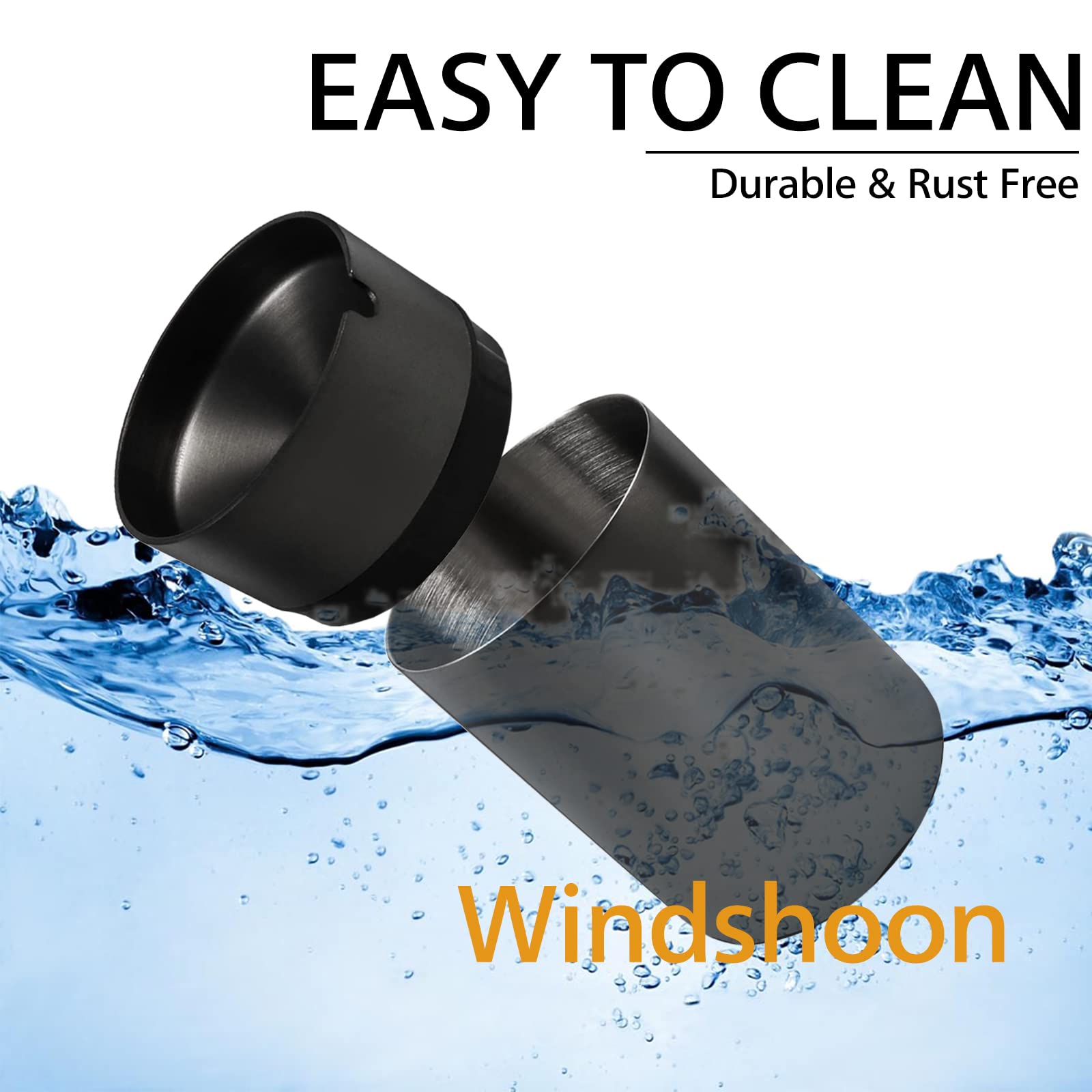 Portable Car Ashtray - Detachable Stainless Steel Smokeless & Windproof Ash Tray for Vehicles | Mini Car Trash Can (Black, 1-Pack) | Perfect for Road Trips, Commuting & Smoking on the Go